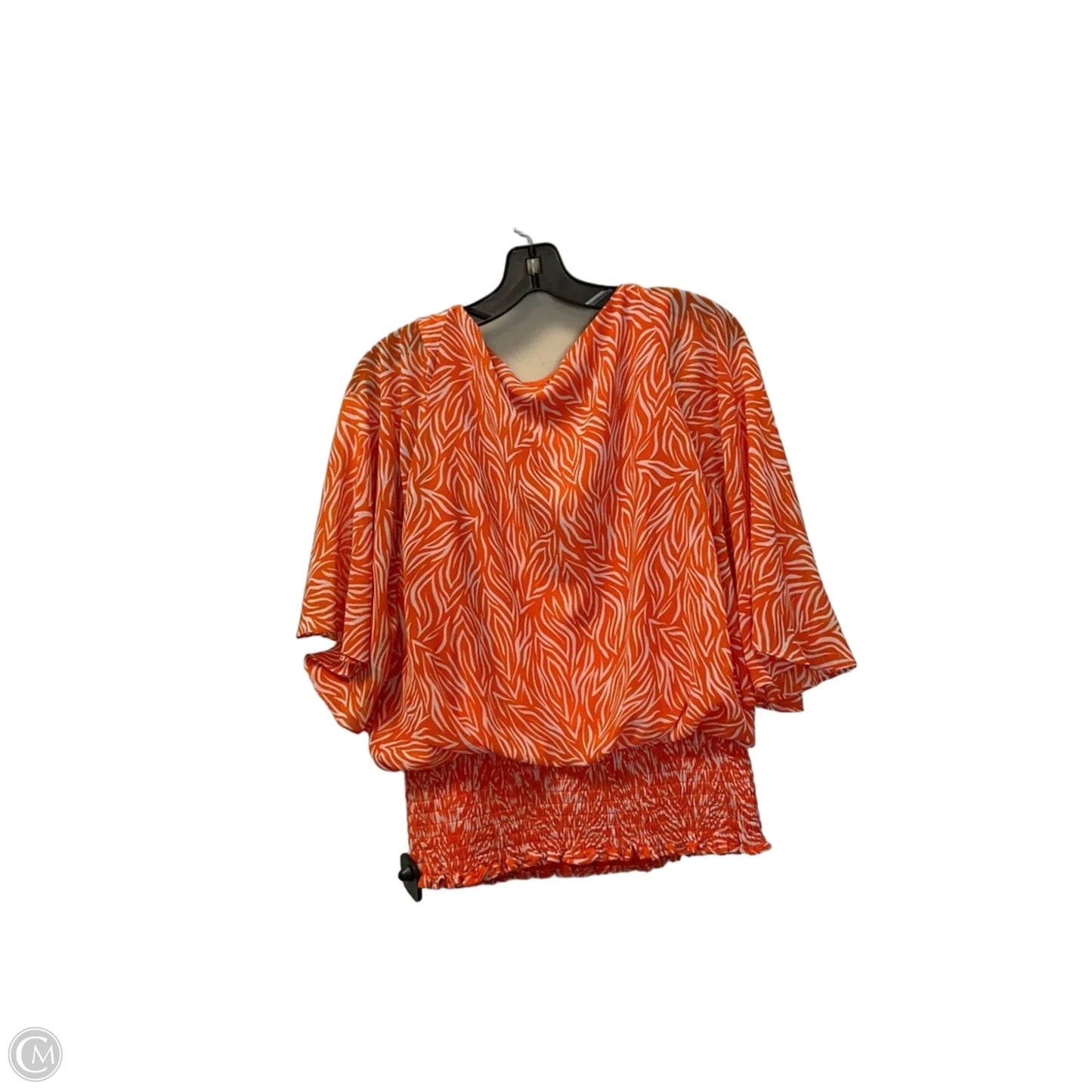 Top Short Sleeve By Chaus In Orange, Size: M