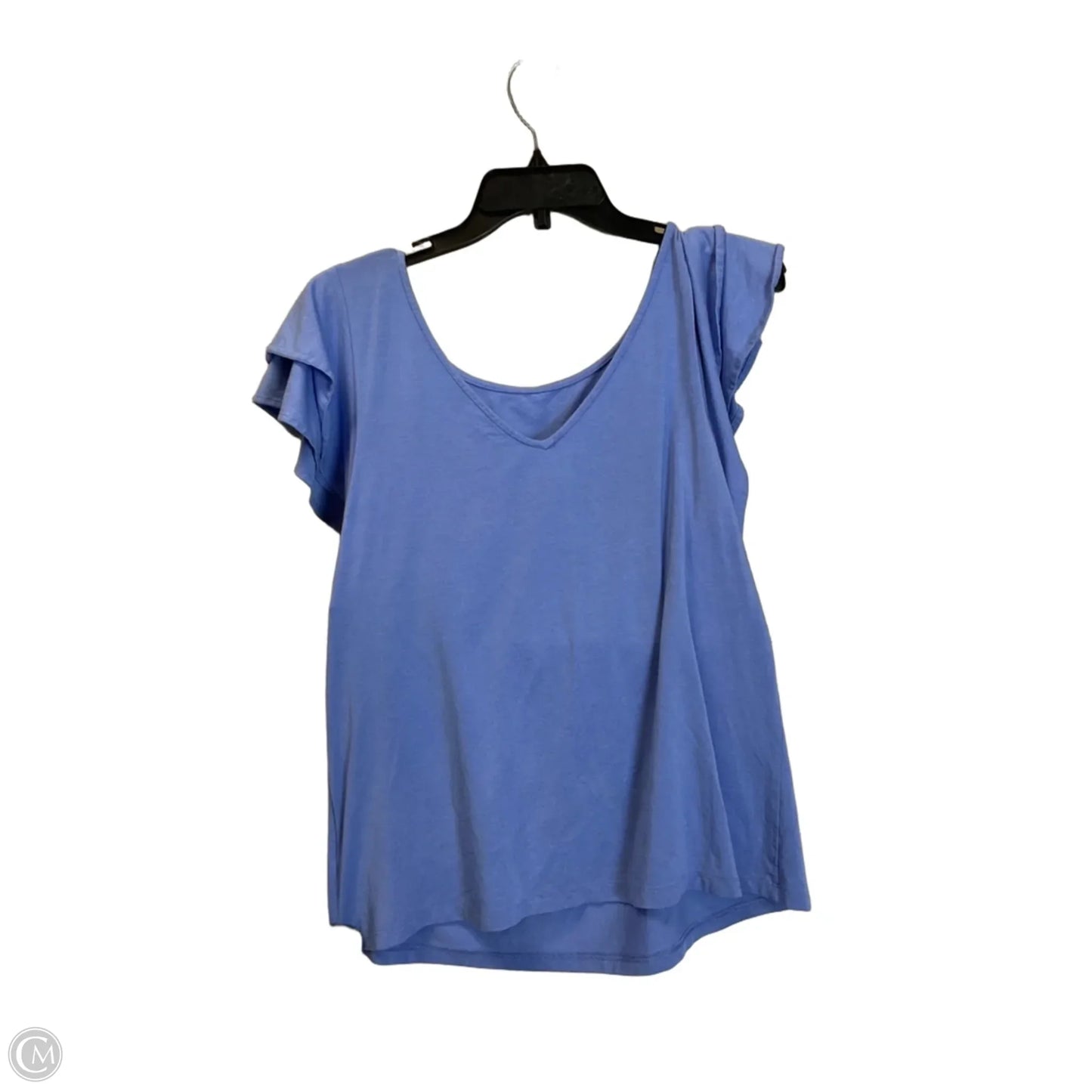 Top Short Sleeve Designer By Lilly Pulitzer In Blue, Size: M