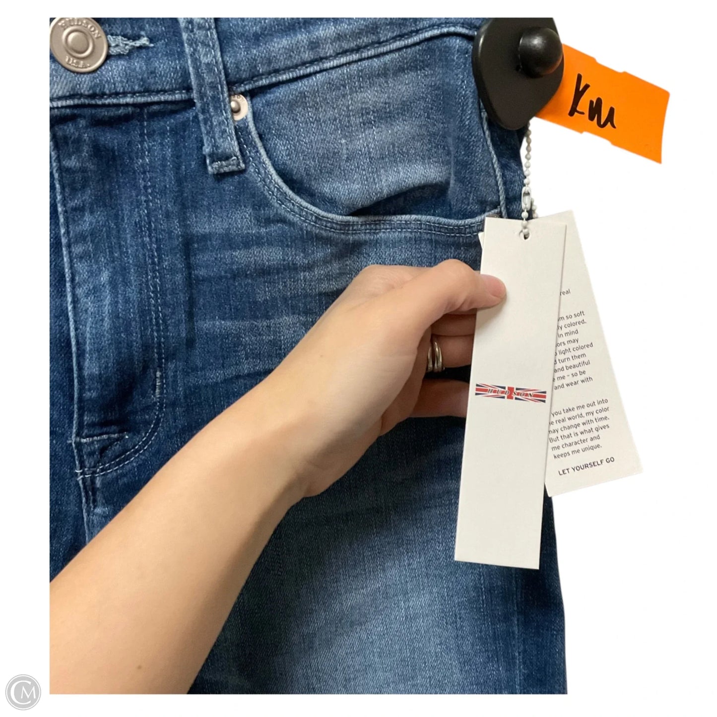 Jeans Boot Cut By Hudson In Blue Denim, Size: 2