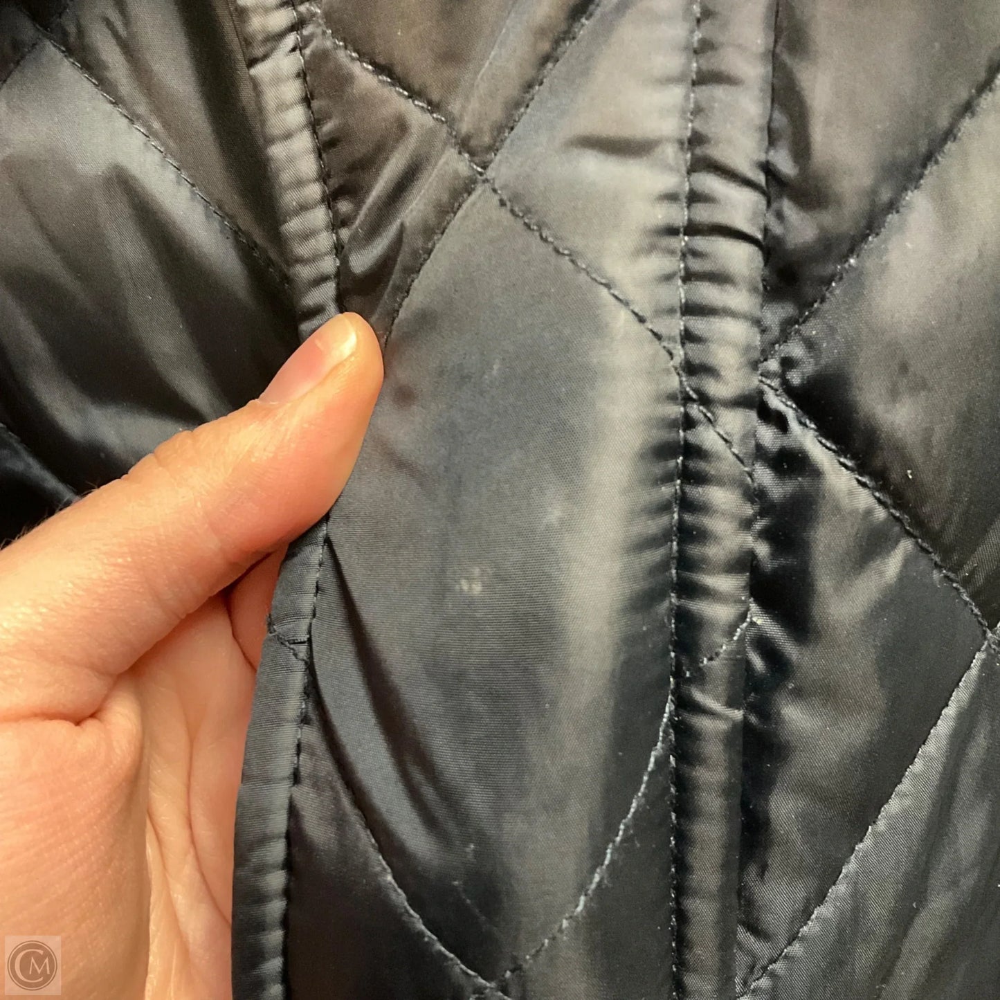 Jacket Puffer & Quilted By Cole-haan In Navy, Size: Xl
