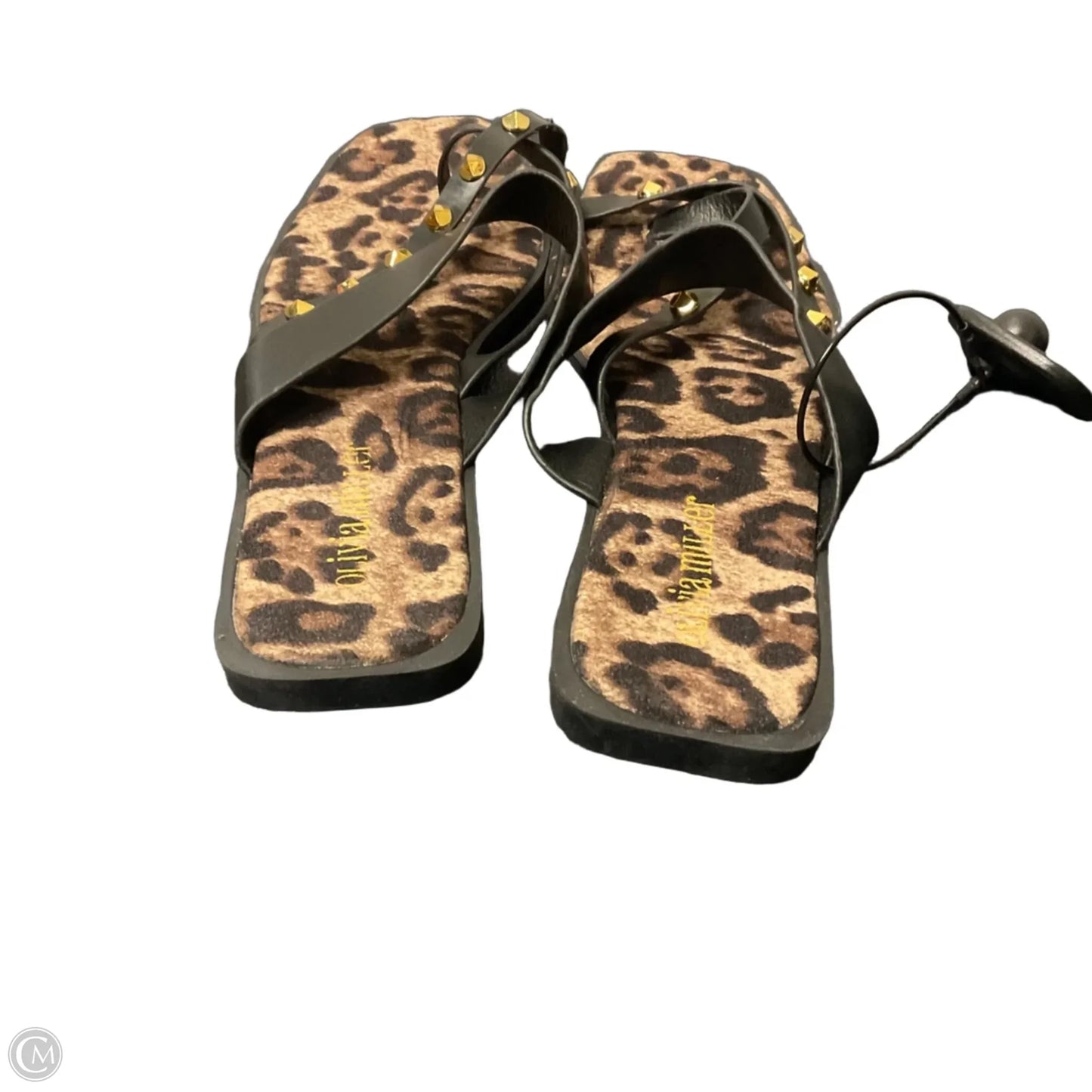 Sandals Flats By Olivia Miller In Animal Print, Size: 8