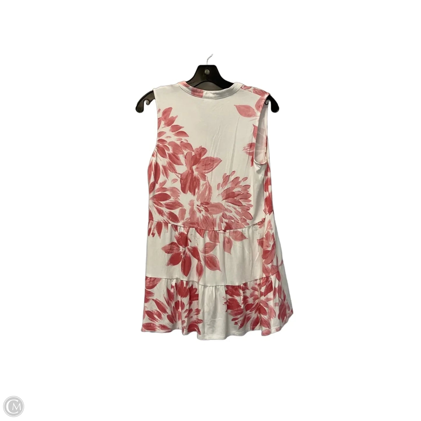 Top Sleeveless By New Directions In Pink & White, Size: S