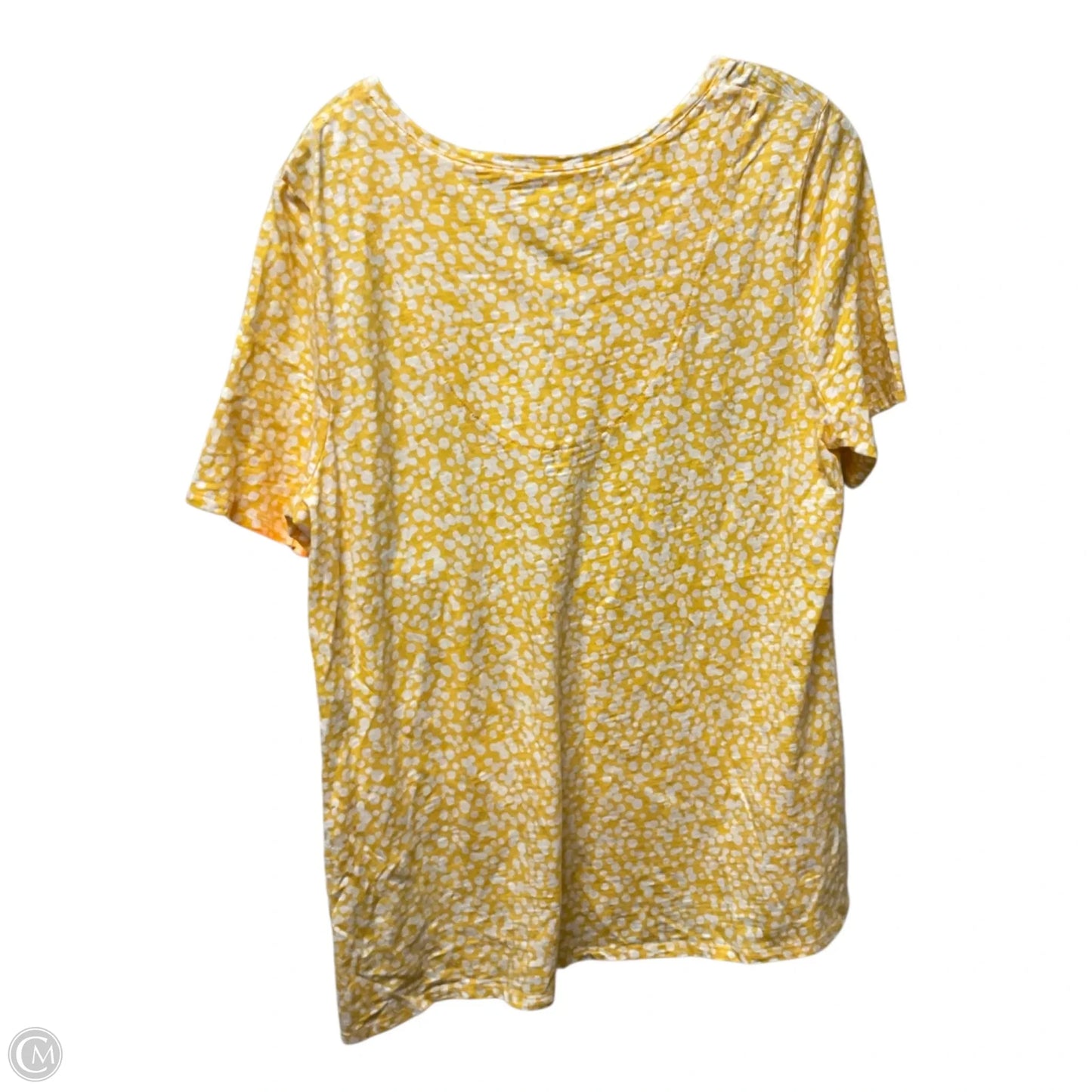 Top Short Sleeve Basic By Chicos In Yellow, Size: L