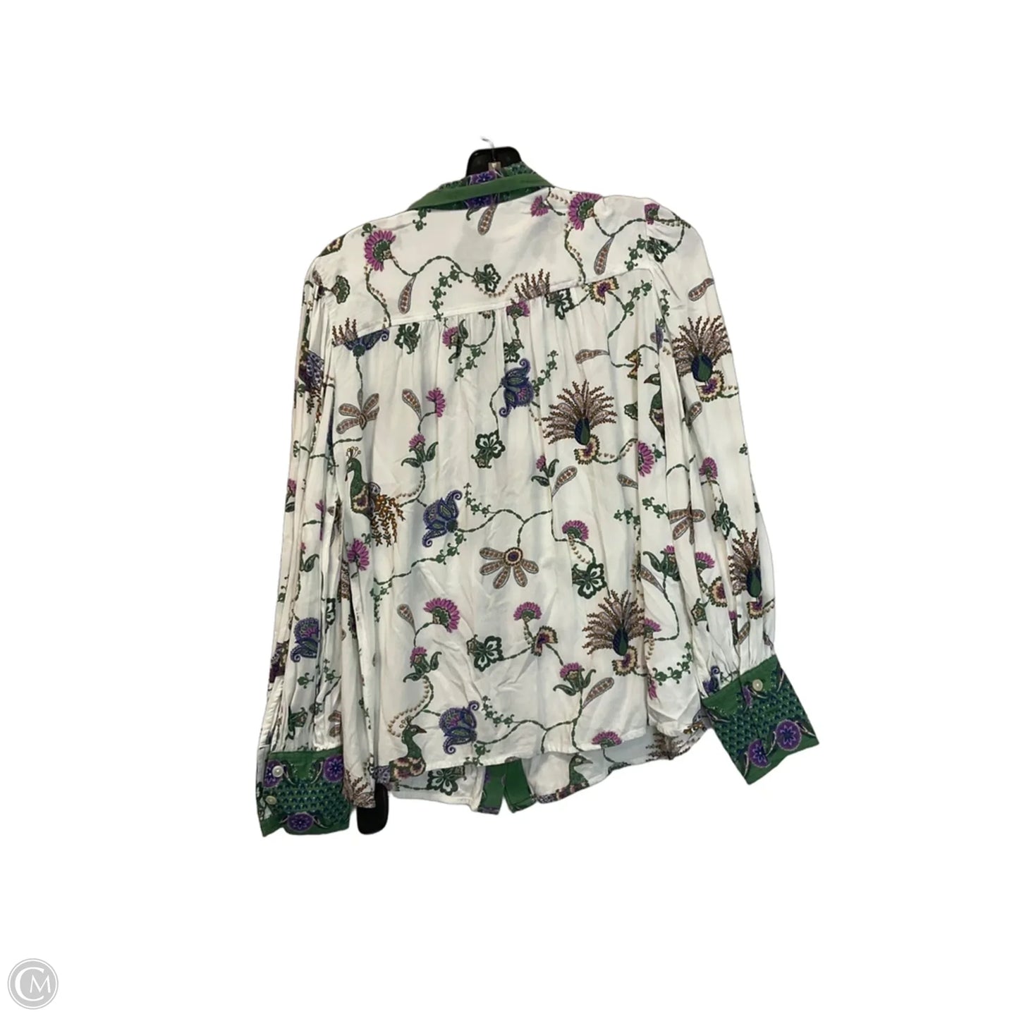 Top Long Sleeve By Loft In White, Size: M