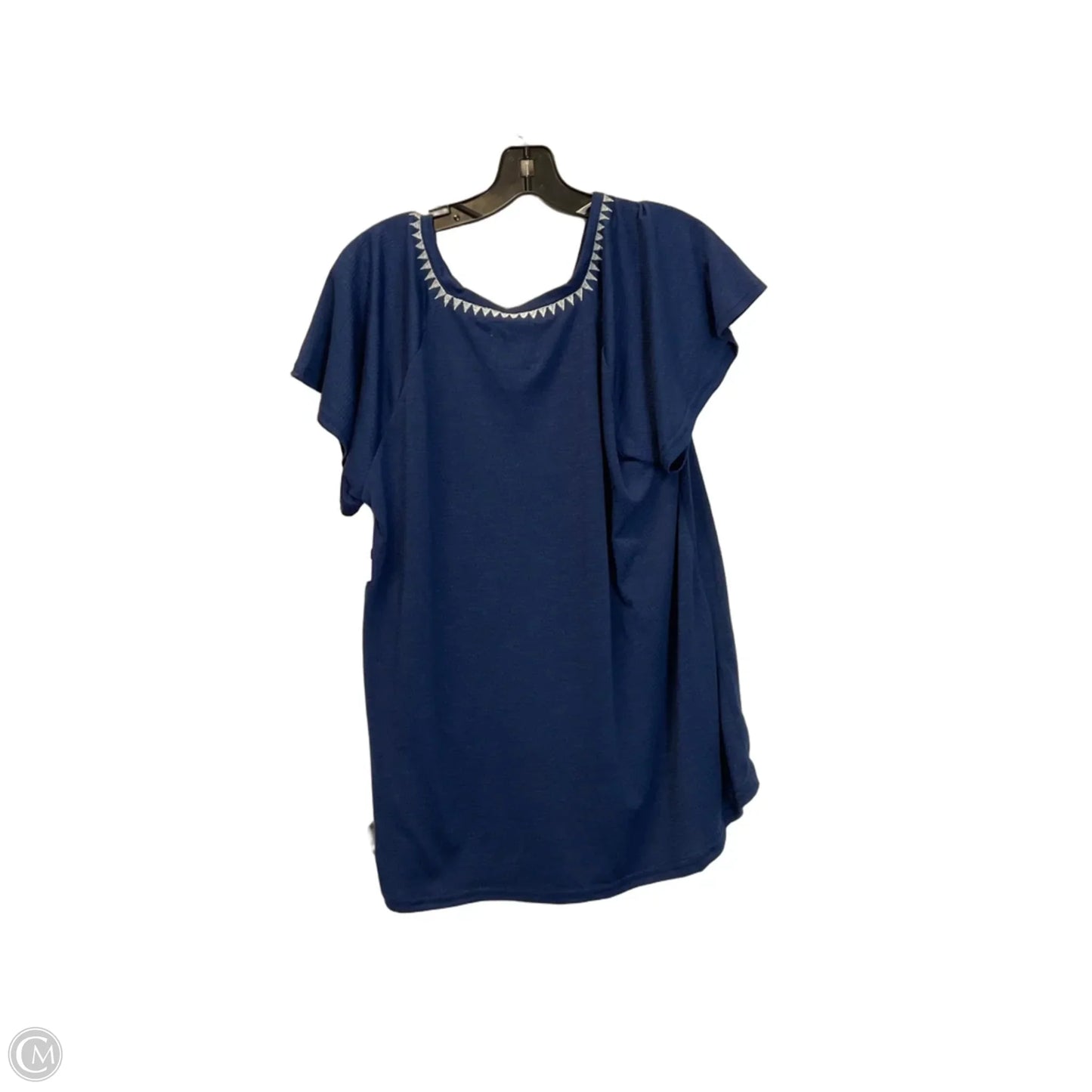 Top Short Sleeve By New York Laundry In Blue, Size: Xl