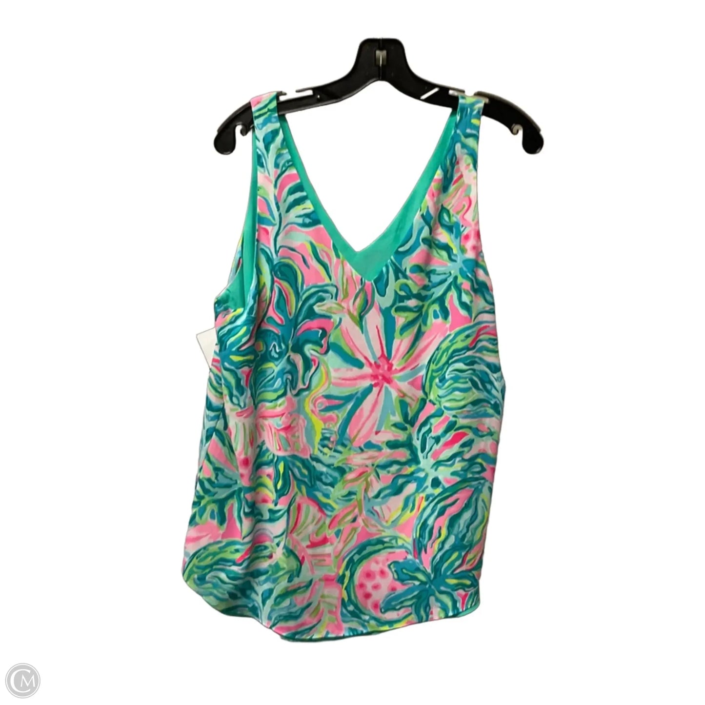 Top Sleeveless Designer By Lilly Pulitzer In Blue & Green, Size: L