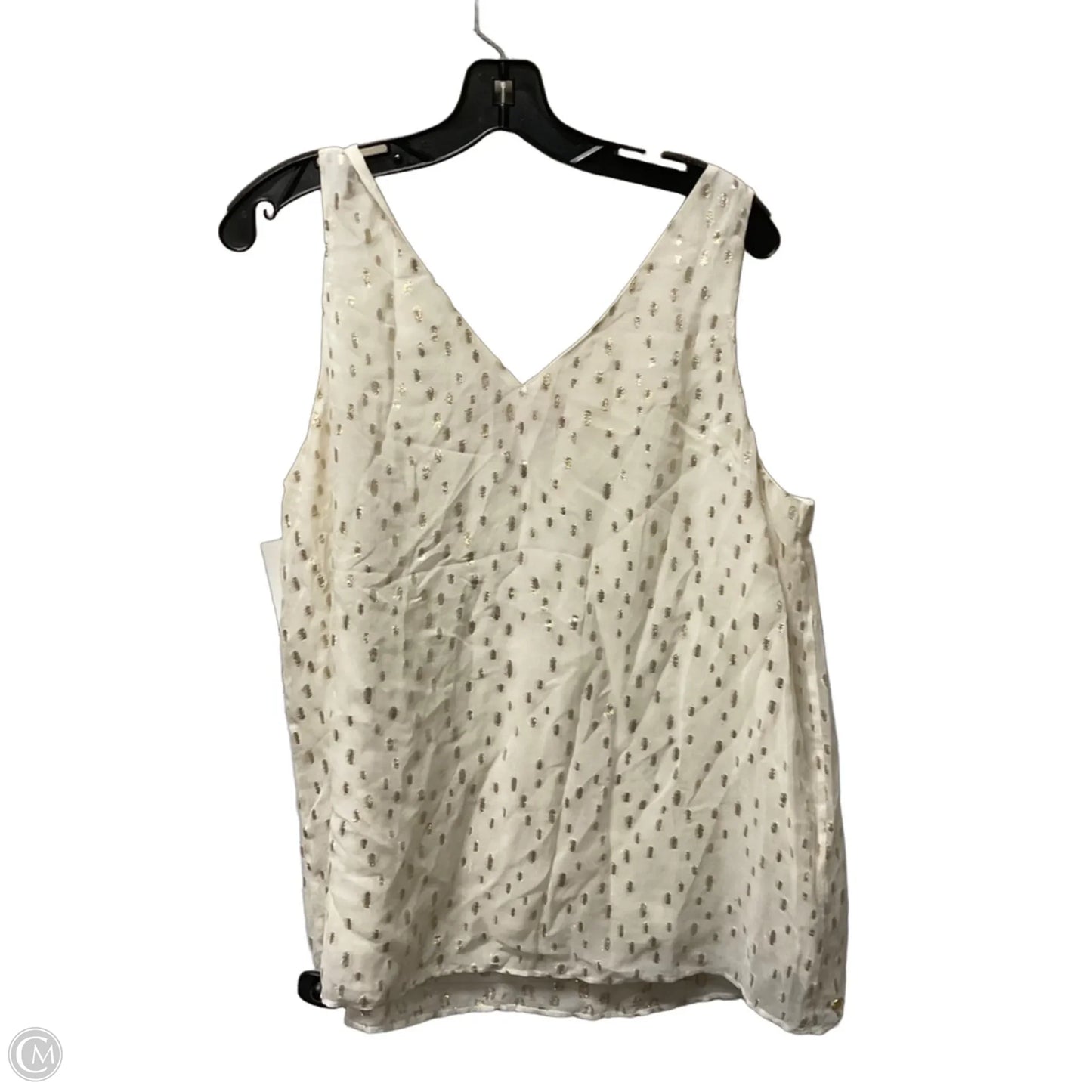 Top Sleeveless Designer By Lilly Pulitzer In Cream, Size: L