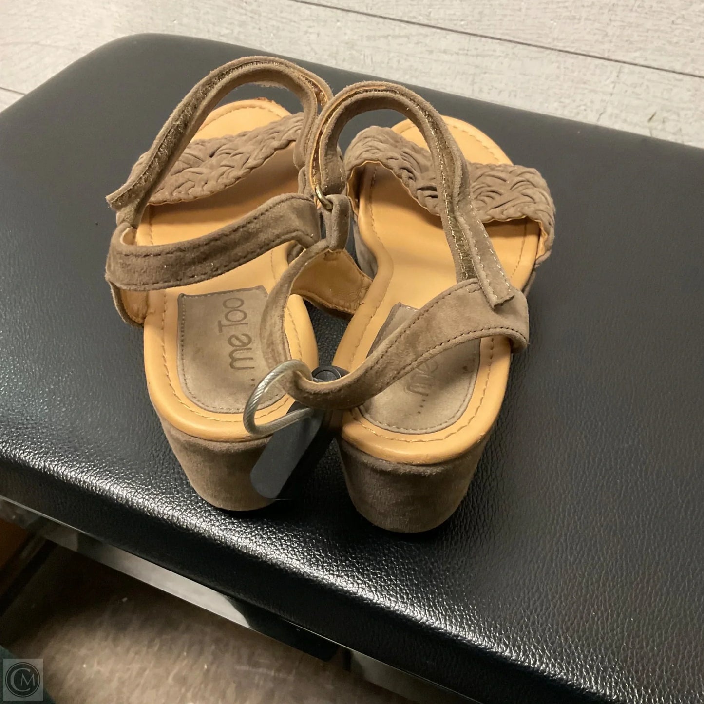 Sandals Heels Wedge By Me Too In Brown, Size: 7