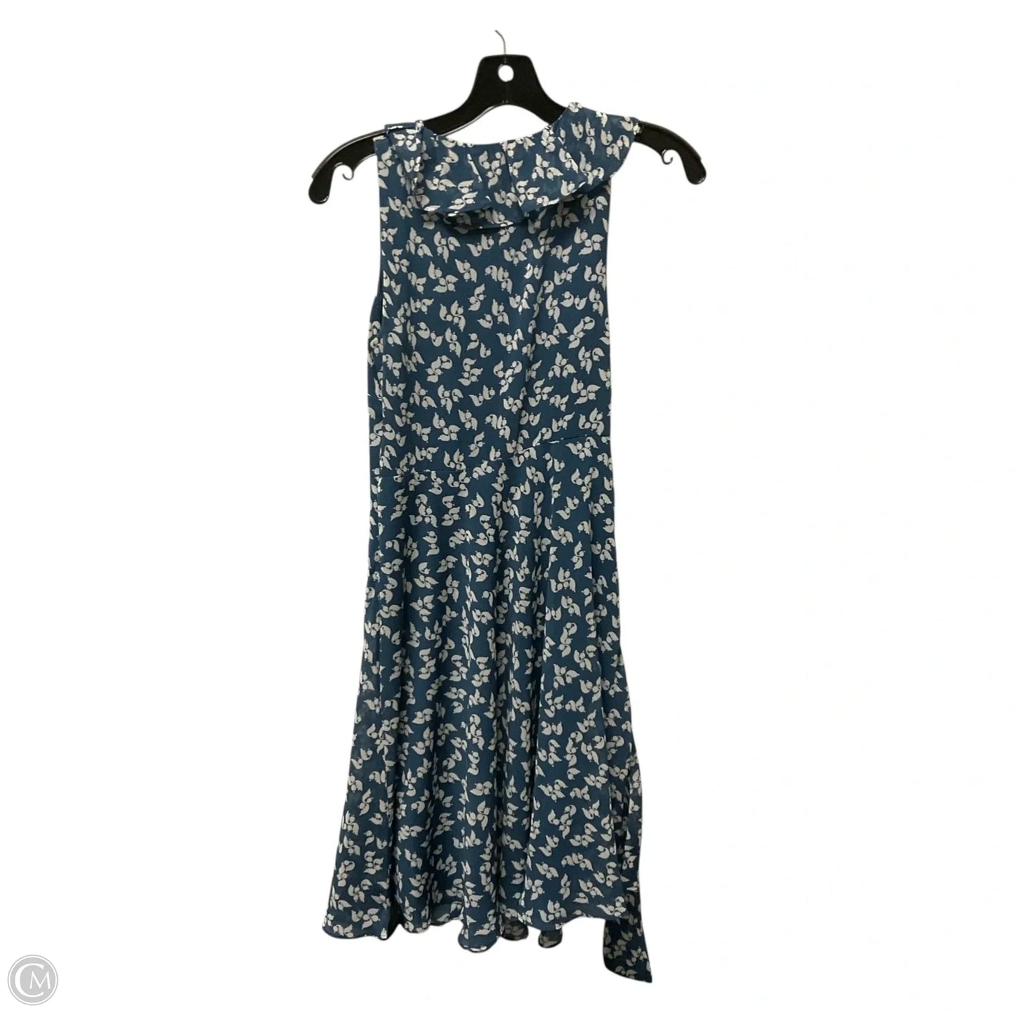 Dress Party Midi By Lauren By Ralph Lauren In Blue & White, Size: 2