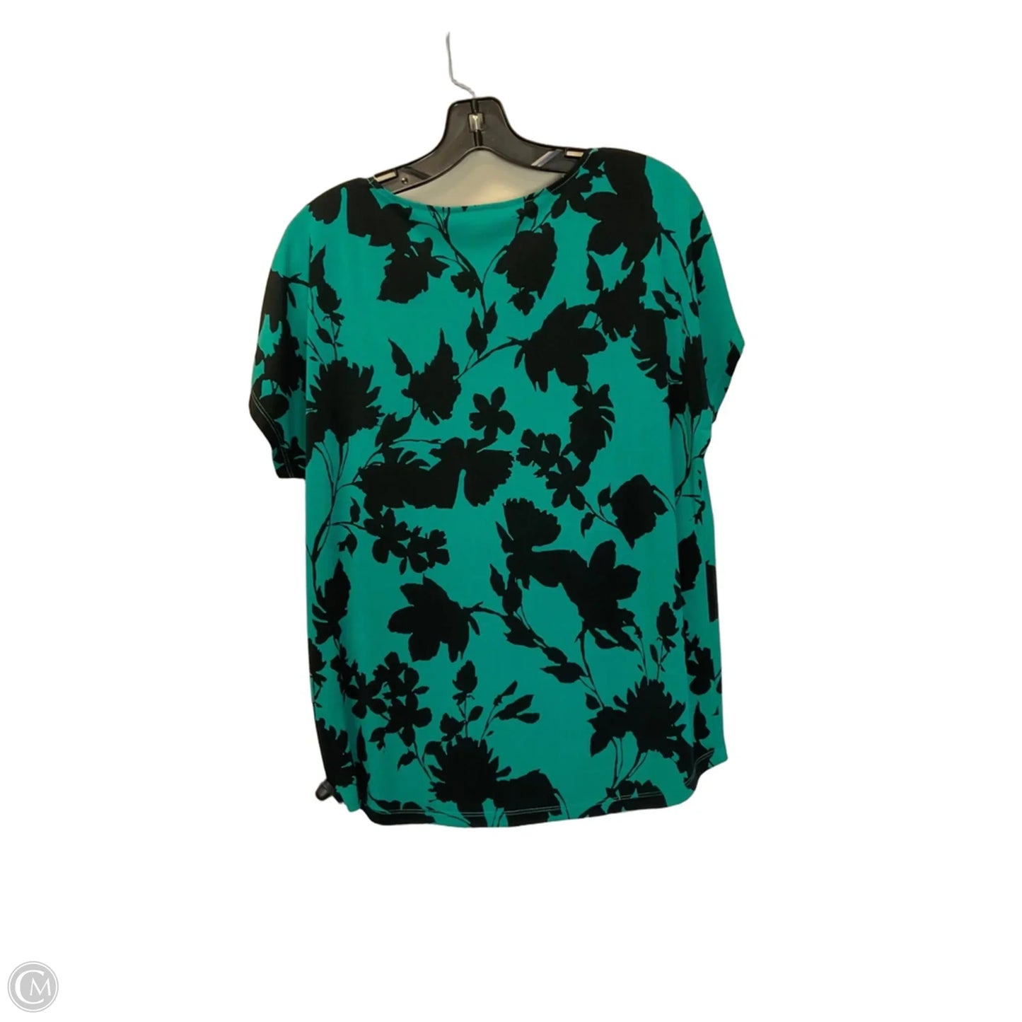 Top Short Sleeve By Calvin Klein In Teal, Size: S