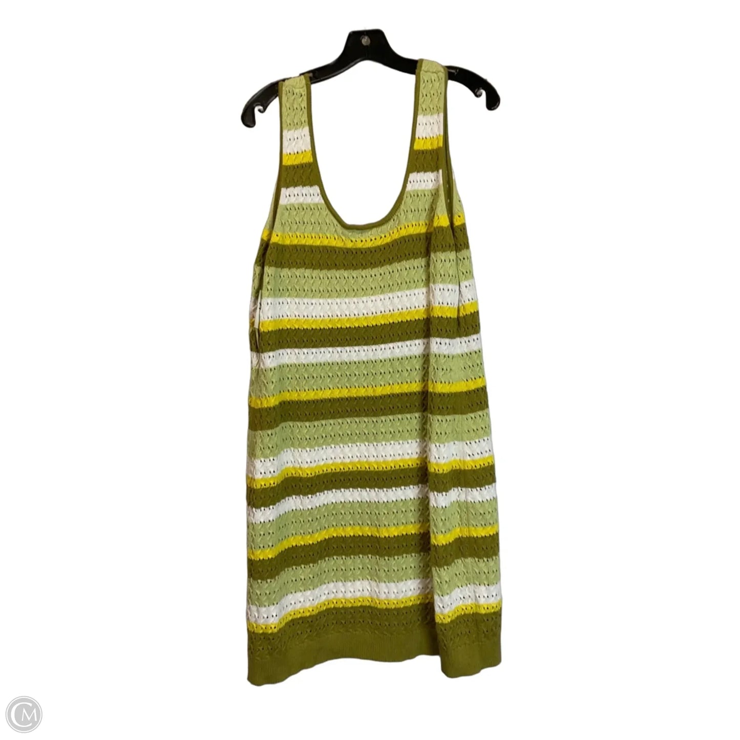Dress Sweater By Express In Green & Yellow, Size: Xl