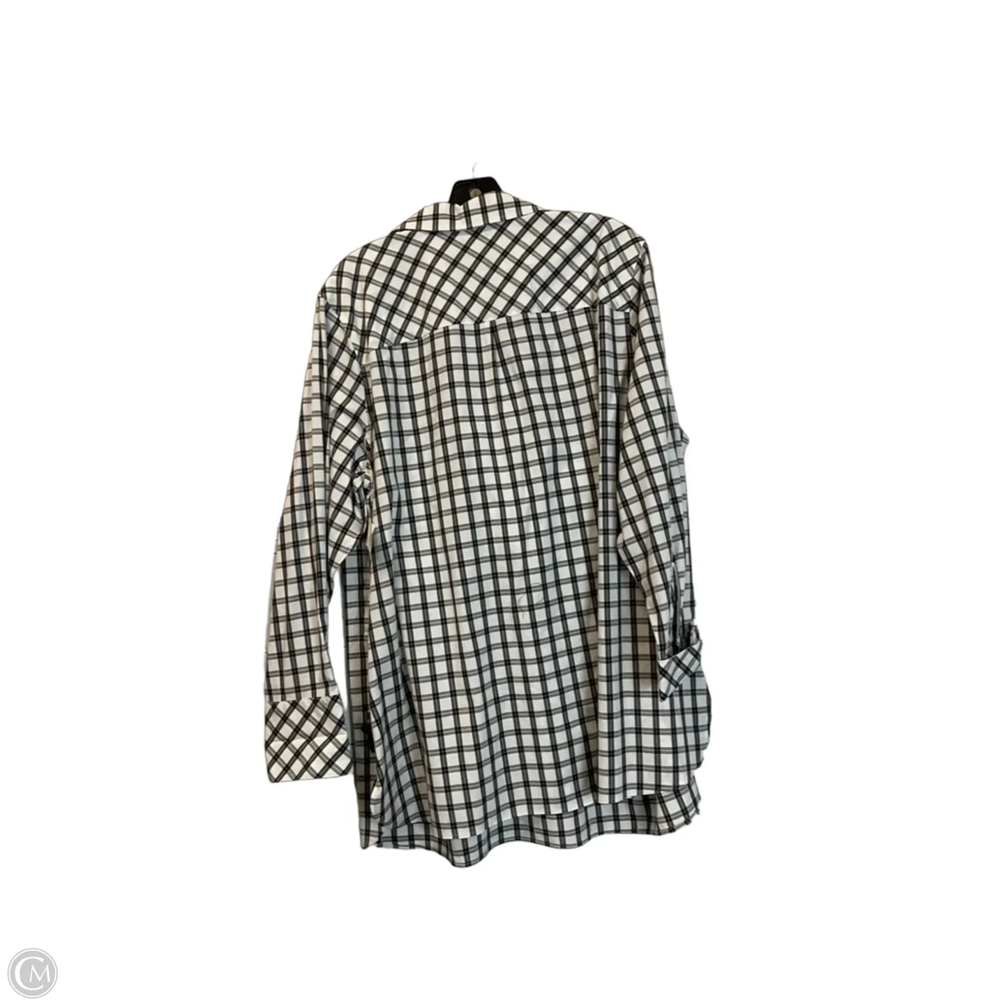 Top Long Sleeve By Talbots In Black & White, Size: 18