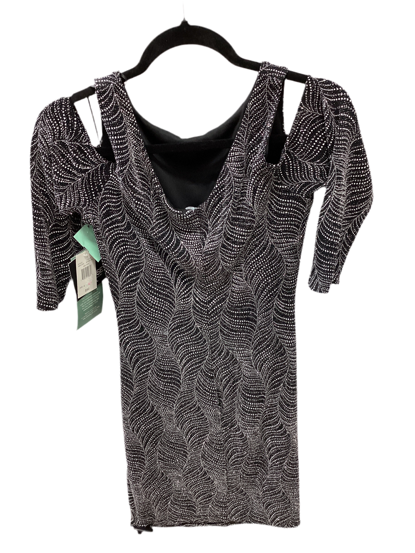 Dress Party Midi By Melrose And Market In Black, Size:4