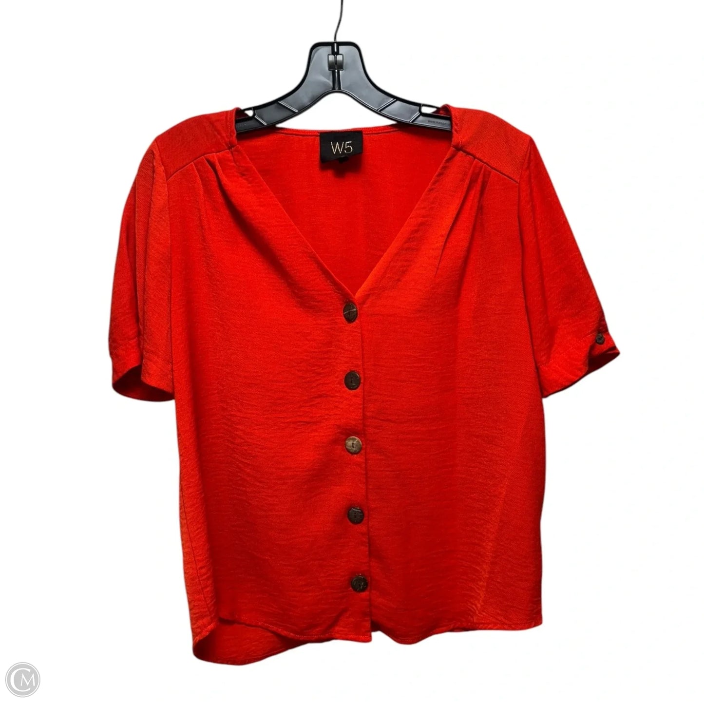 Top Short Sleeve By W5 In Red, Size: S