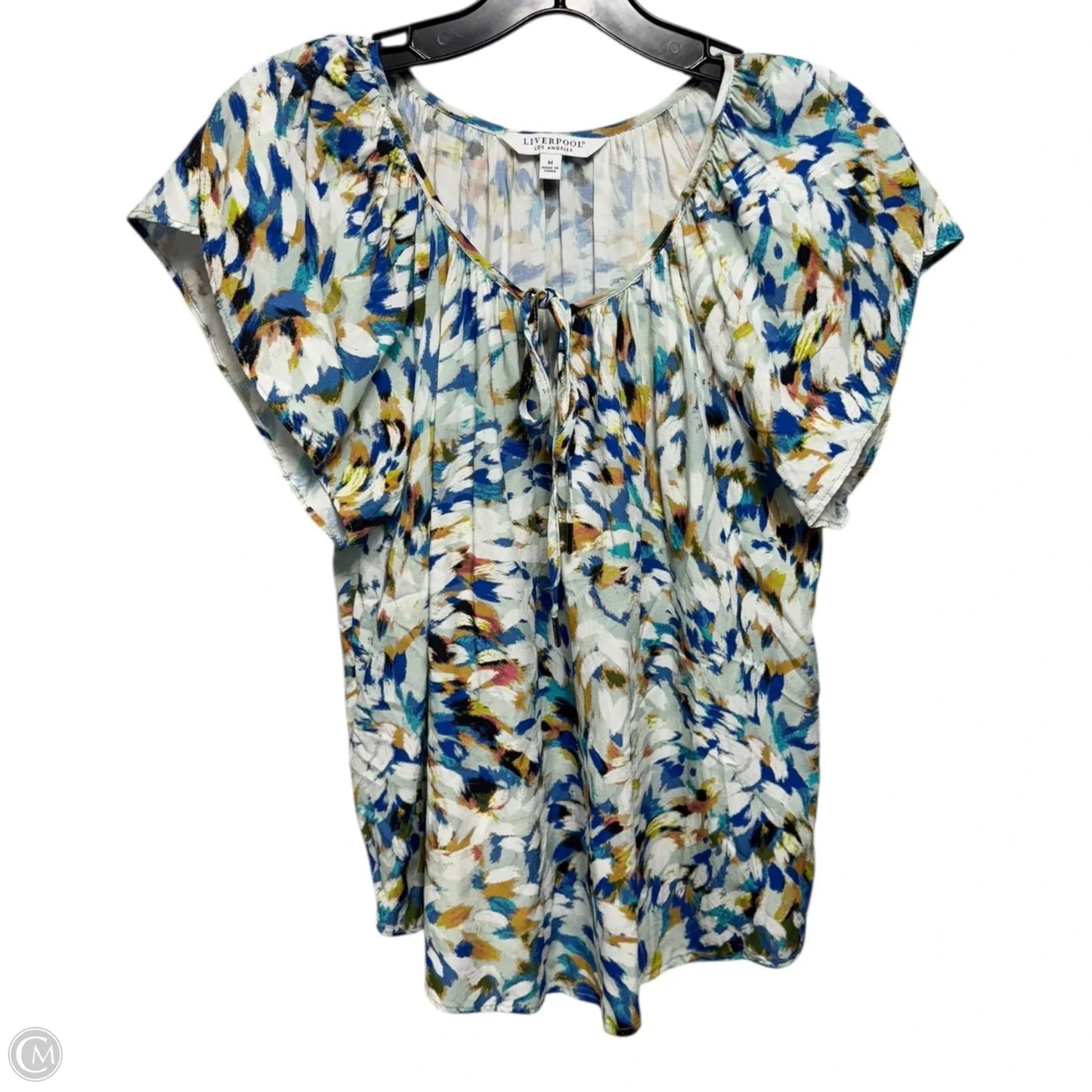 Top Short Sleeve By Liverpool In Multi-colored, Size: M