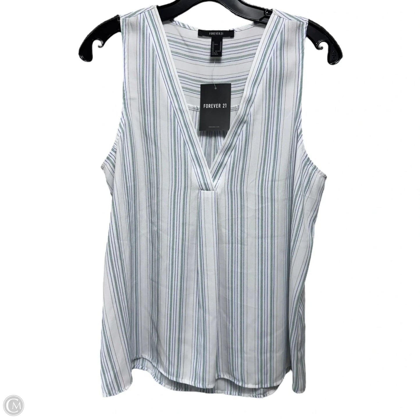 Top Sleeveless By Forever 21 In Striped Pattern, Size: M