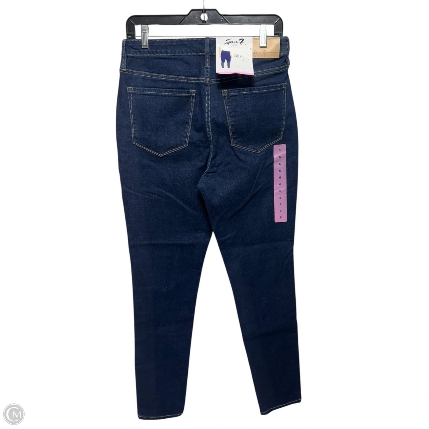 High Rise Jeans Skinny By Seven 7 In Brown Denim, Size: 6