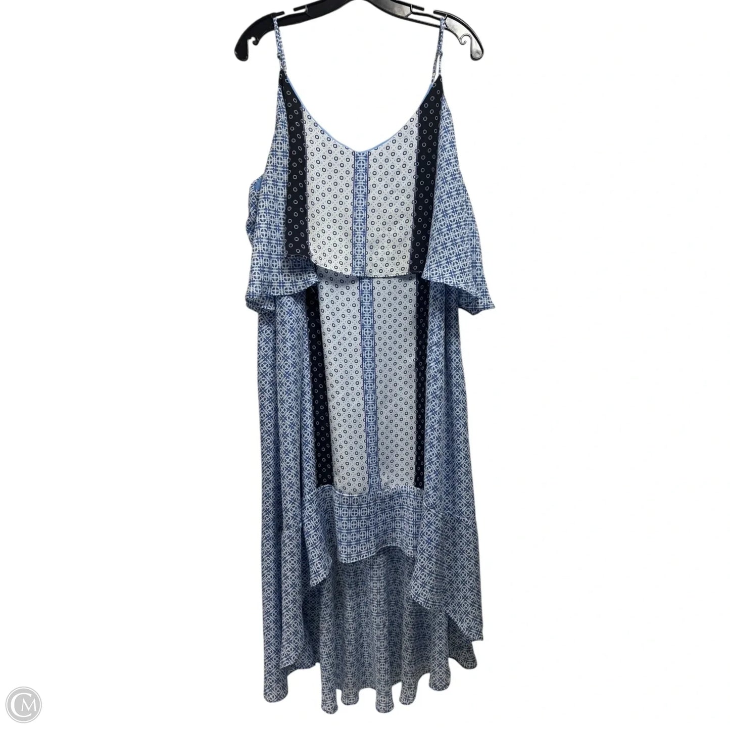 Dress Casual Maxi By Kaari Blue In Floral Print, Size: Xl