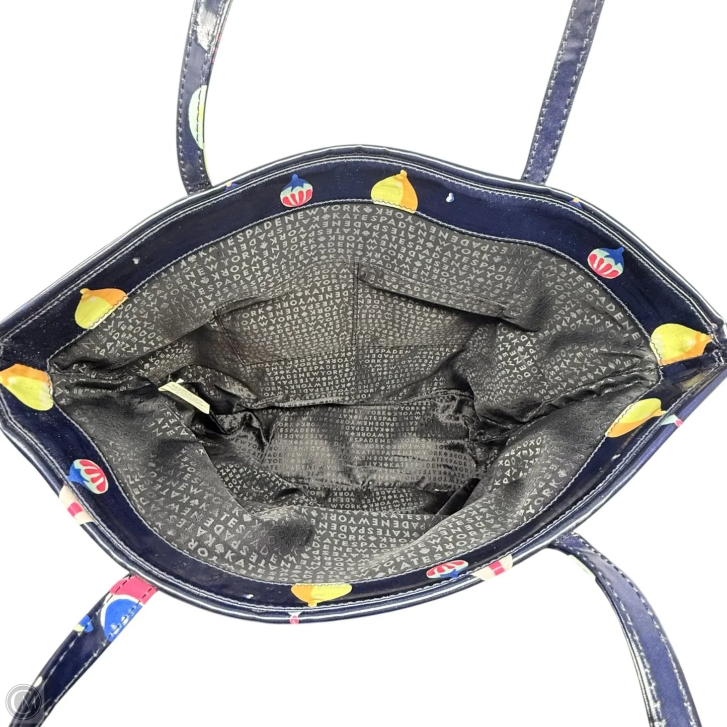Daycation Bon Shopper Tote Designer By Kate Spade In Navy Balloon Print, Size: Medium