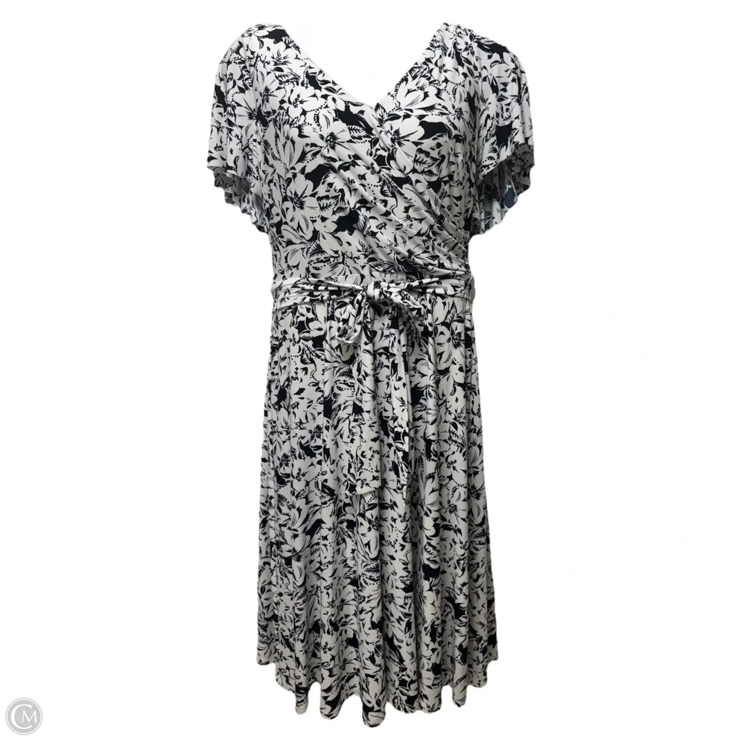 Dress Casual Midi By Lauren By Ralph Lauren In Floral Print, Size: 14