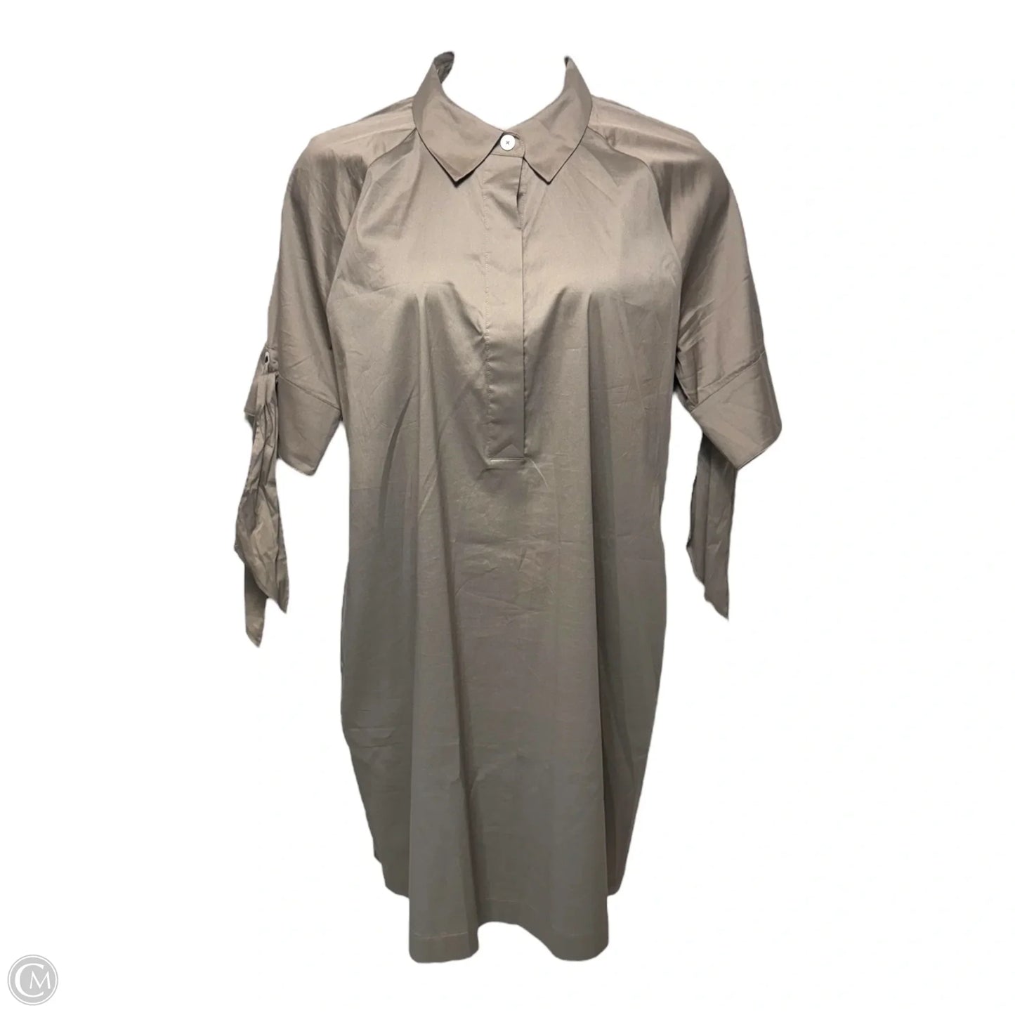 Dress Casual Midi By Chicos In Taupe, Size: Xl