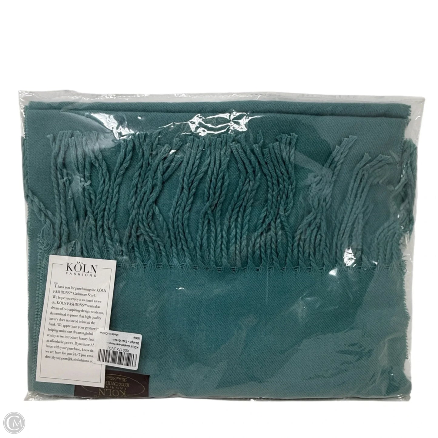 100% Cashmere Scarf By Köln FashionsIn Teal