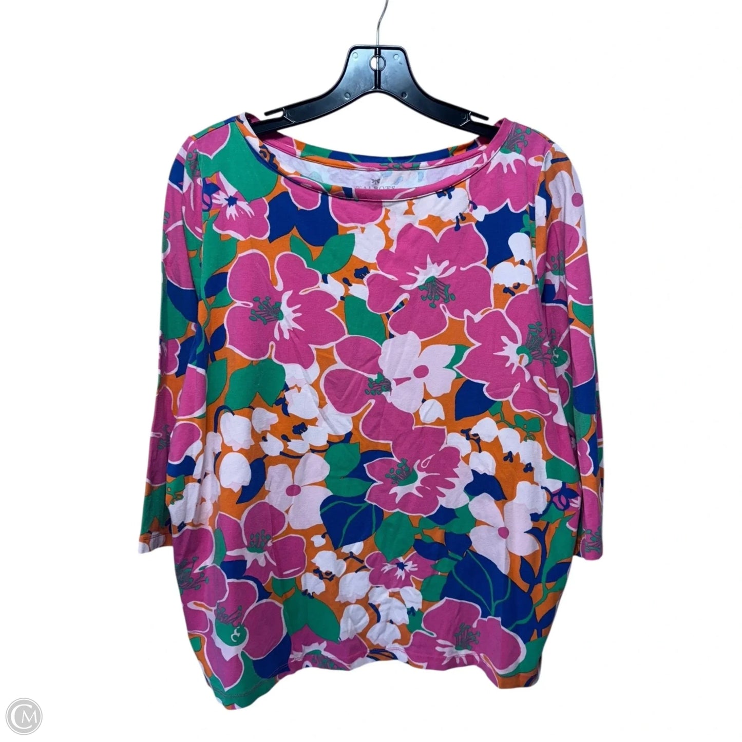 Top Long Sleeve By Talbots In Multi-colored, Size: 2x p