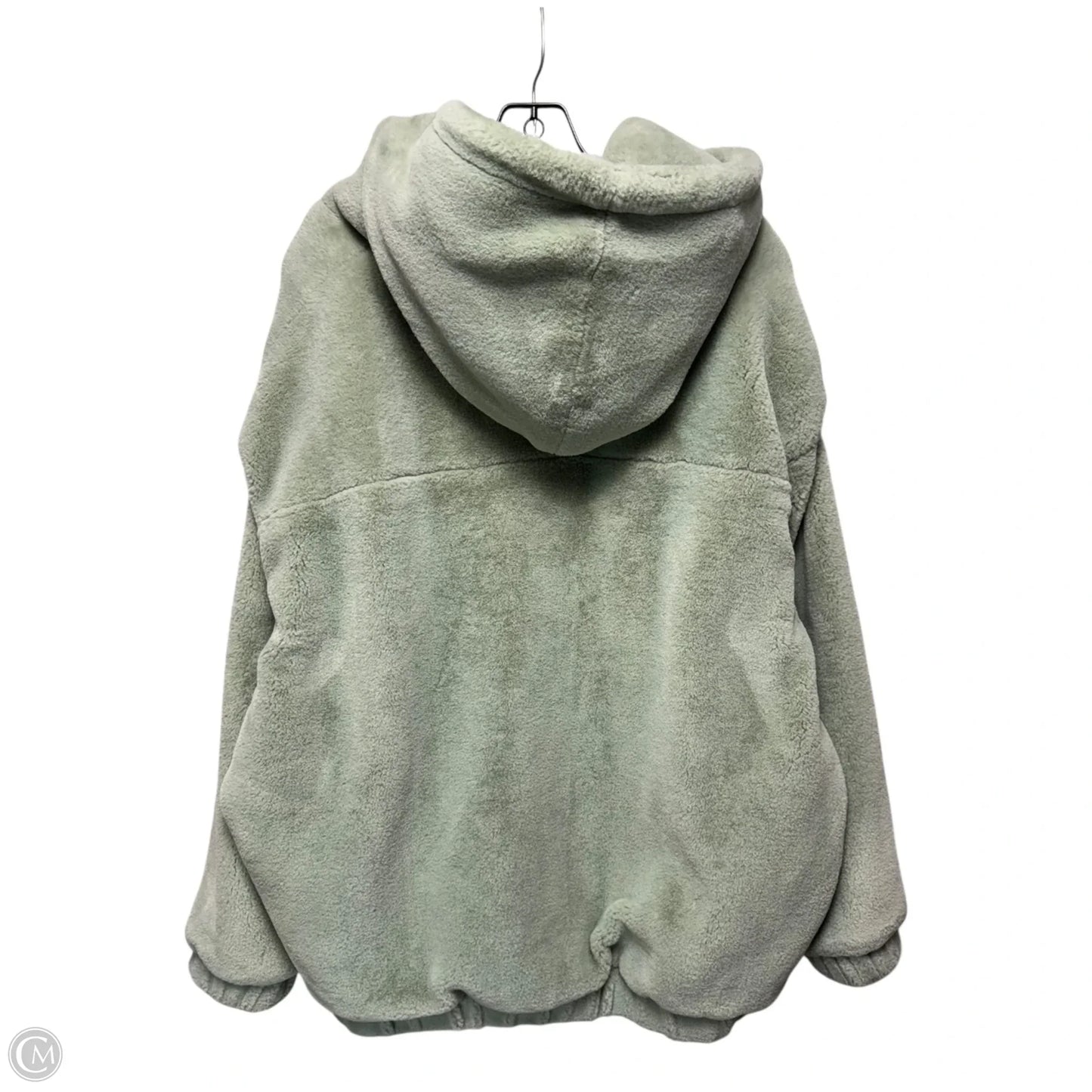 Hooded Jacket Faux Fur & Sherpa By Motel In Green, Size: L