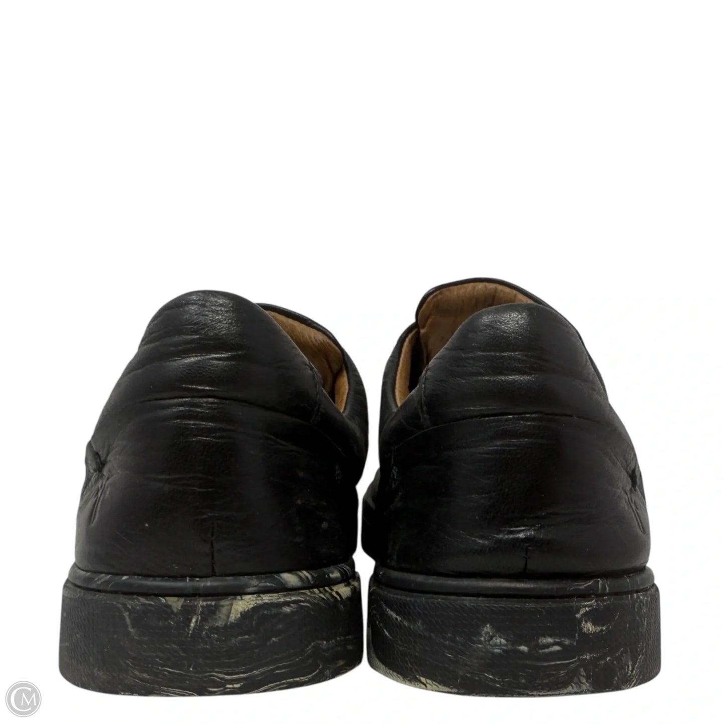 Ivy Low Lace Leather Sneakers Designer By Frye In Black, Size: 9.5