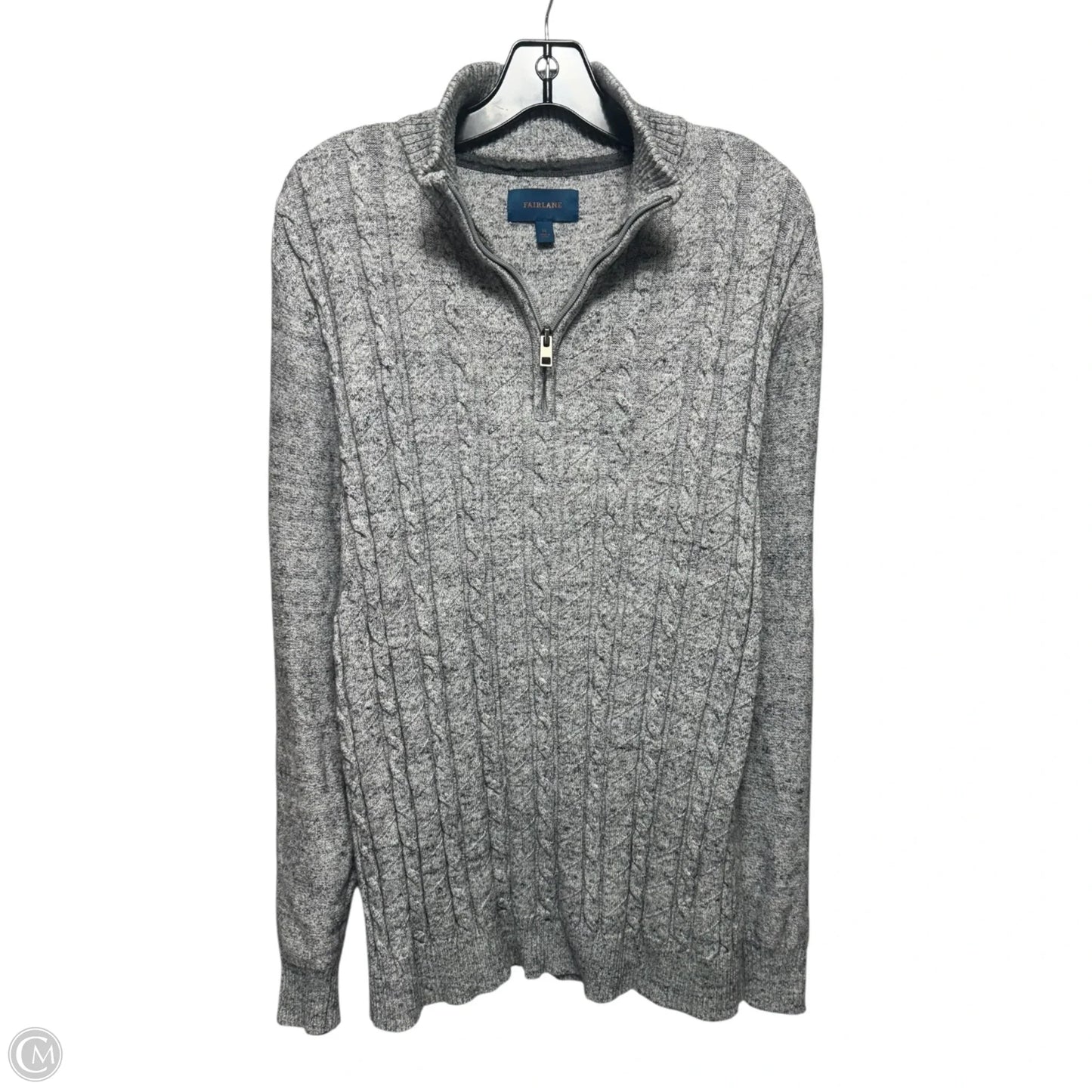 Sweater By Fairlane In Grey, Size: 1x