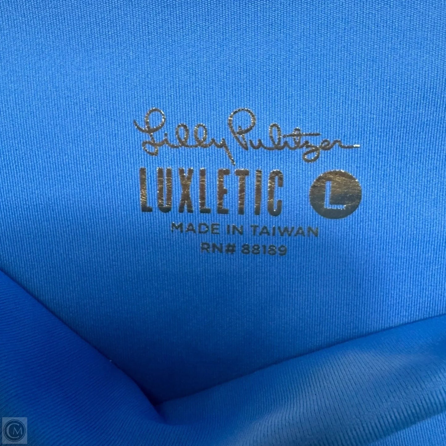 Luxletic Carpe Vita Flare Legging Designer By Luxletic Lilly Pulitzer In Blue Tang, Size: L