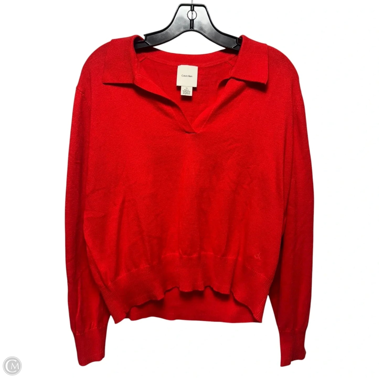 Sweater By Calvin Klein In Red, Size: L