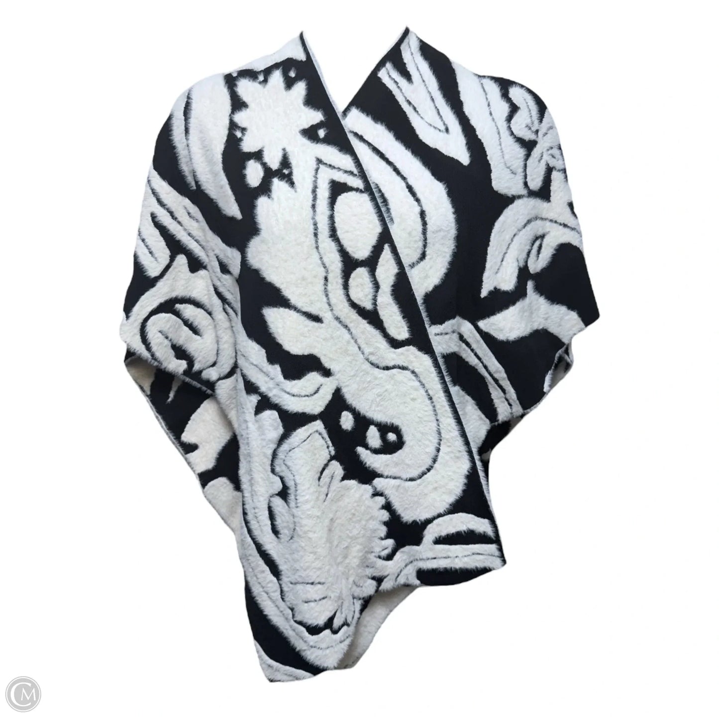 Shawl By Chicos In Black & White, Size: S/M