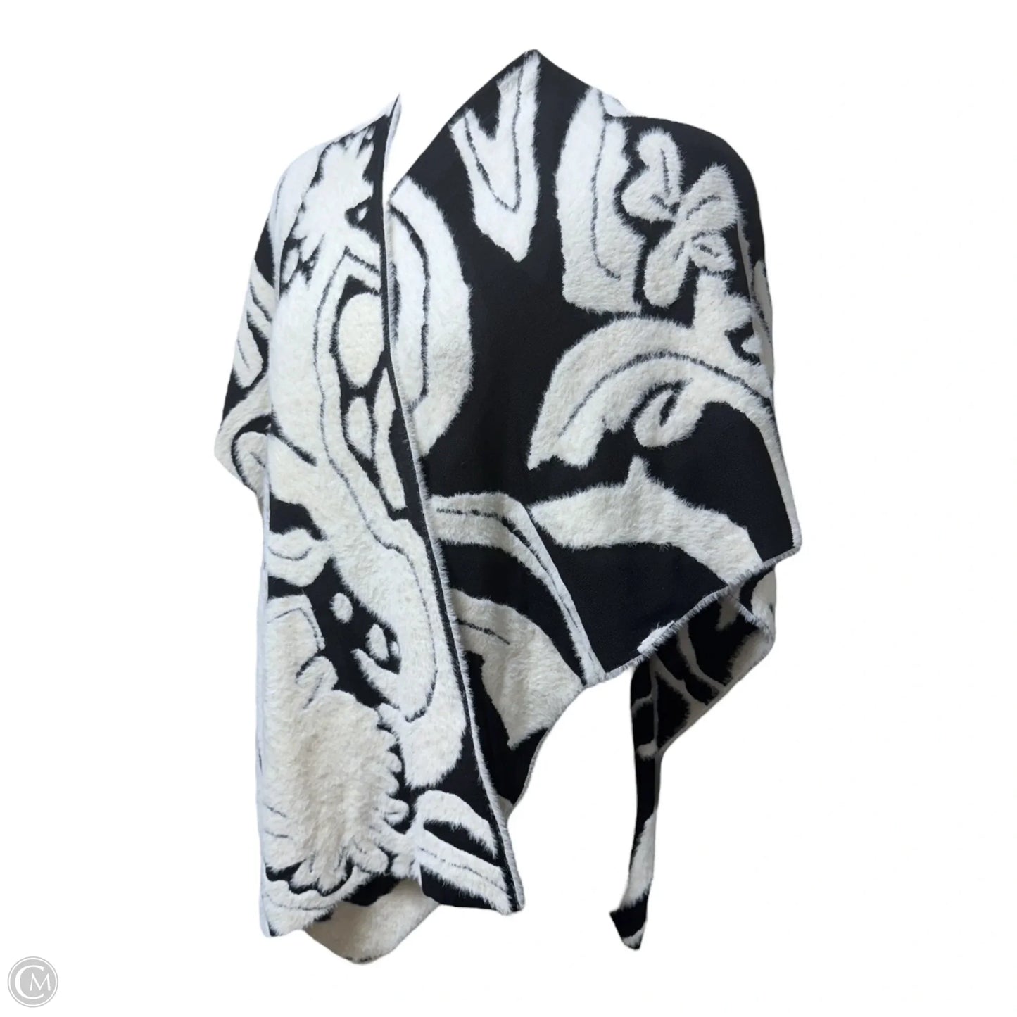 Shawl By Chicos In Black & White, Size: S/M