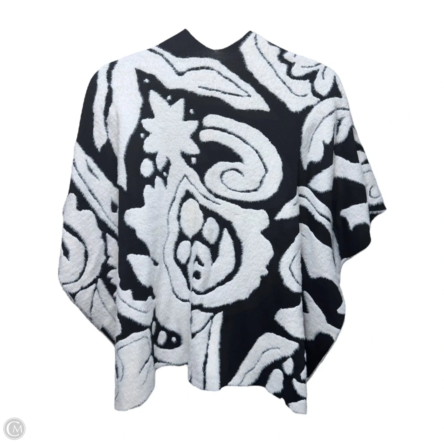Shawl By Chicos In Black & White, Size: S/M