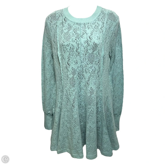 Coffee In The Morning Tunic Sweater-dress By Free People In Astral Sea, Size: S