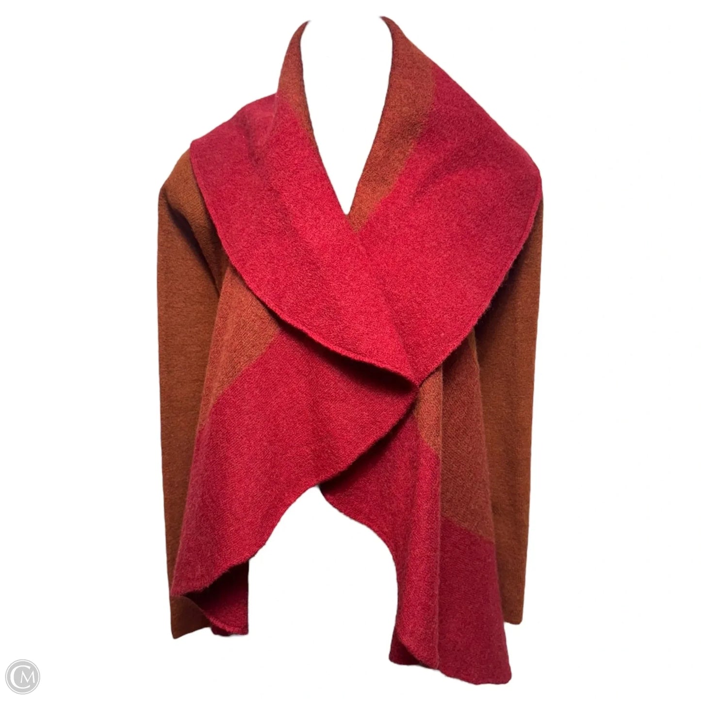 Merino Wool Sweater Cardigan By Eileen Fisher In Multi-colored, Size: S