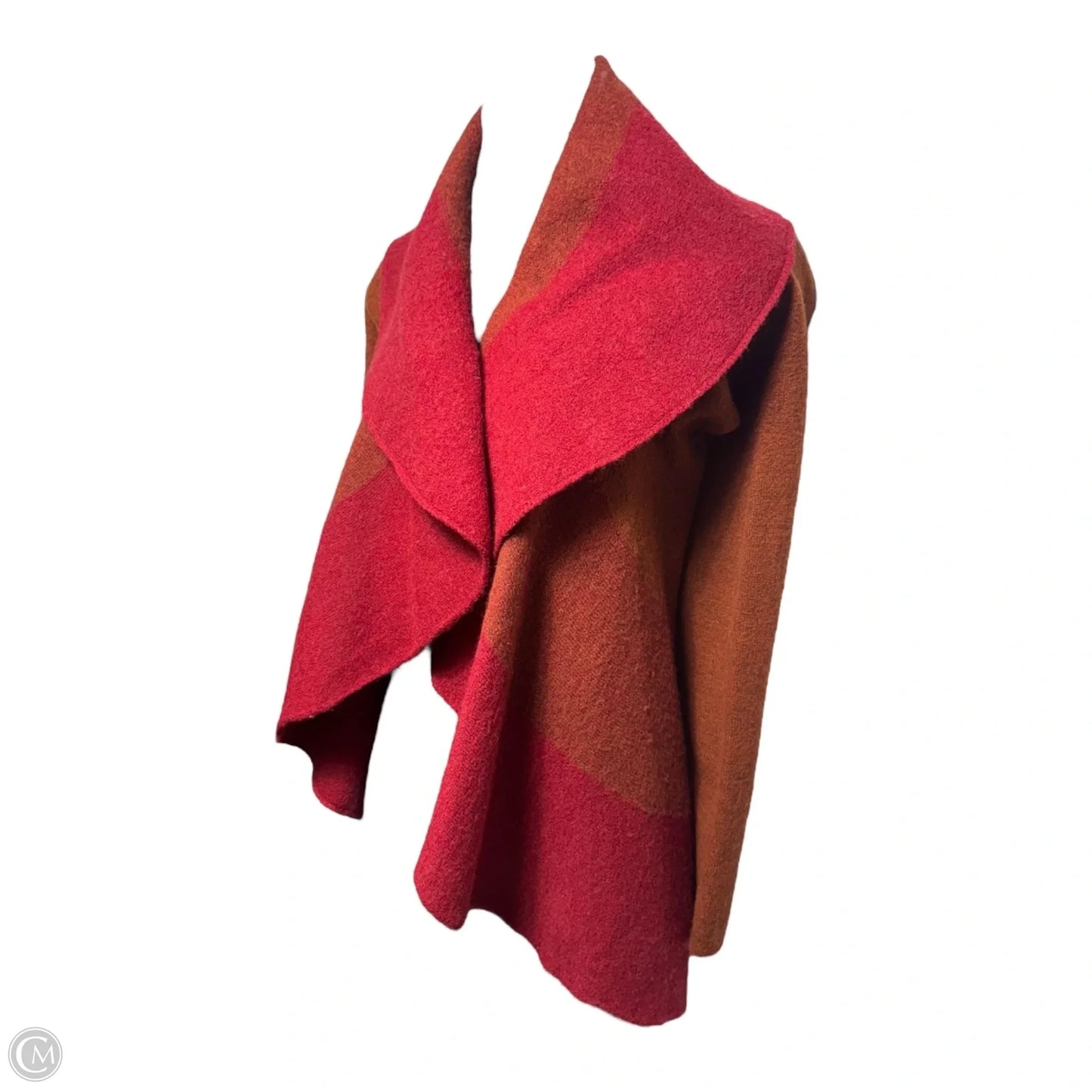 Merino Wool Sweater Cardigan By Eileen Fisher In Multi-colored, Size: S