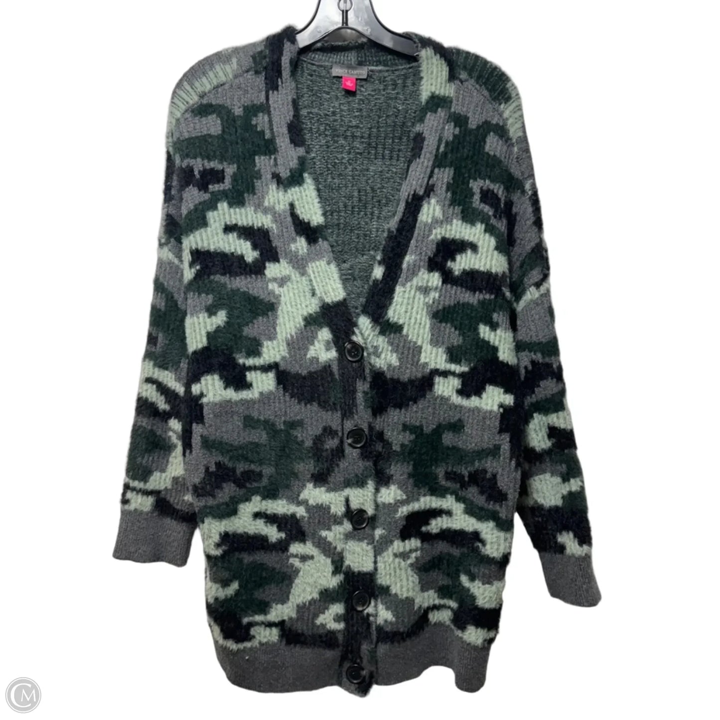 Sweater Cardigan By Vince Camuto In Green, Size: 1x