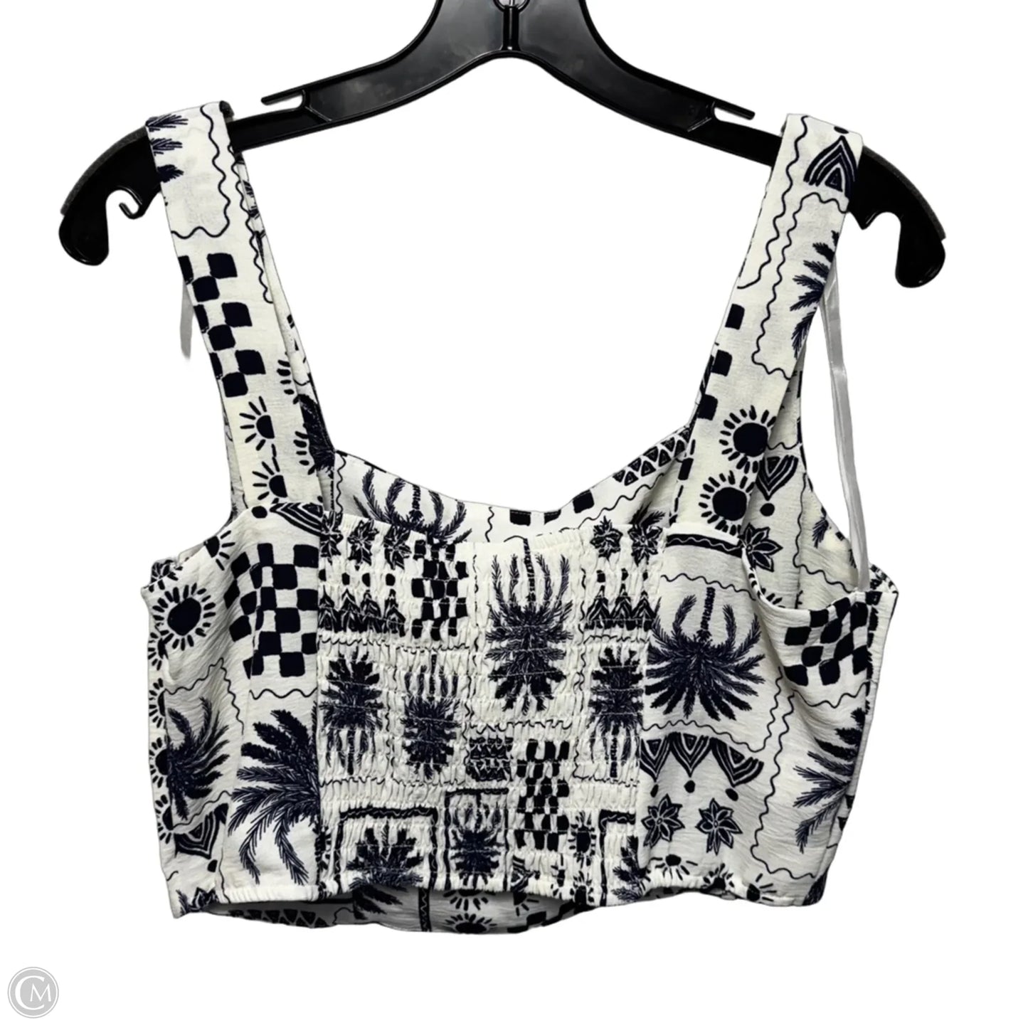 Top Sleeveless By Monteau In Tropical Print, Size: XL
