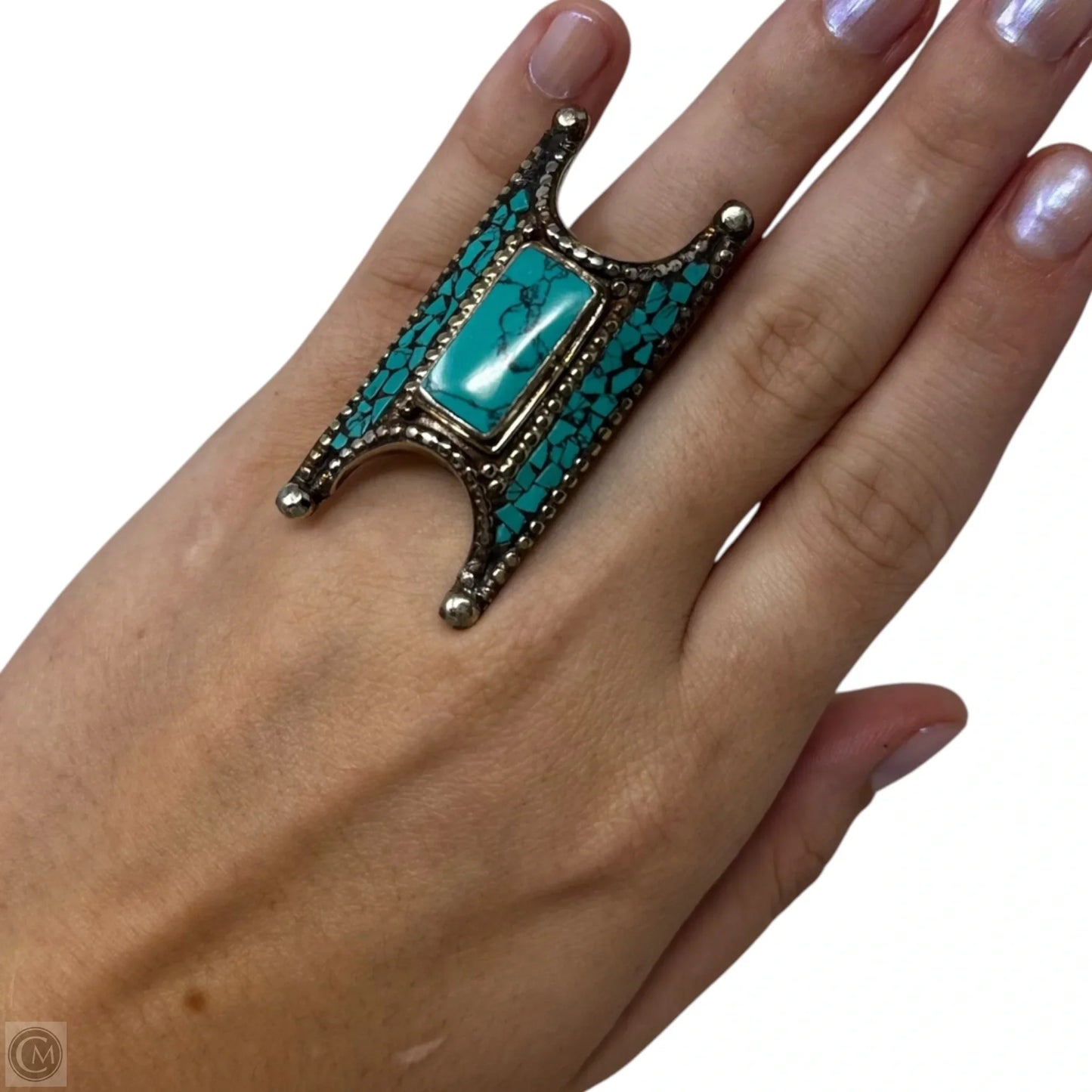 Faux Turquoise Statement Ring
