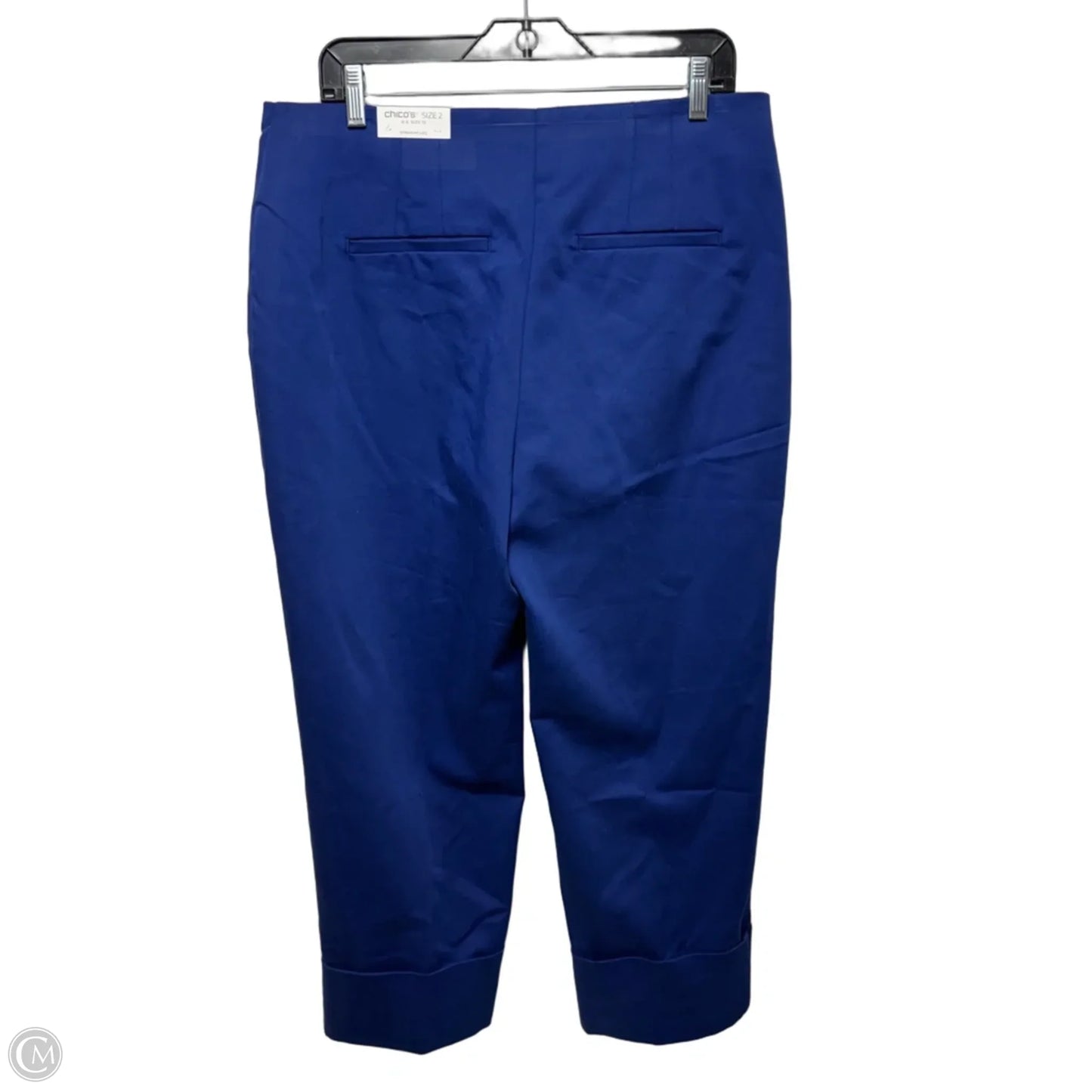 Straight Leg Cuff Pants Dress By Chicos In Blue, Size: 12