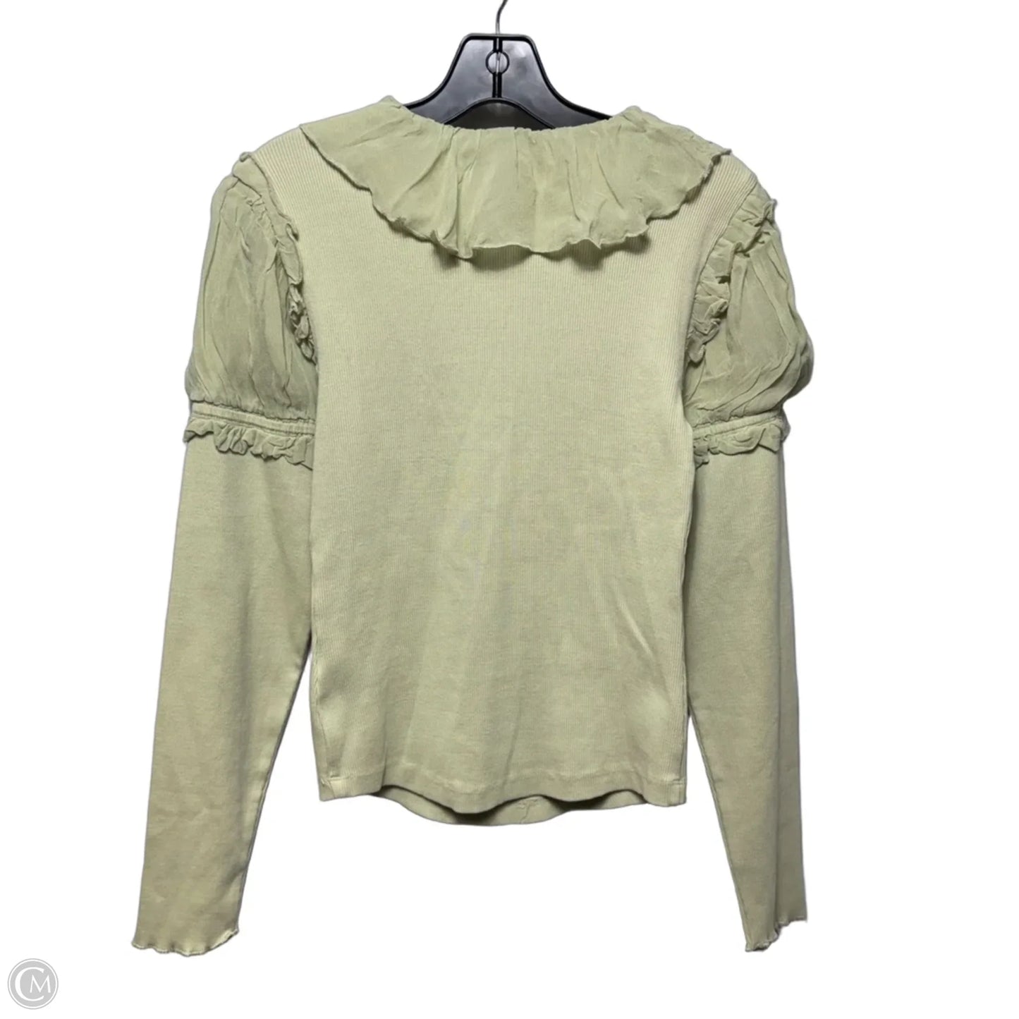 Top Long Sleeve By Anthropologie In Green, Size: M
