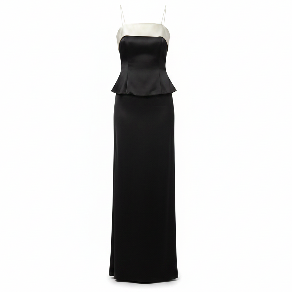 Cami & Maxi Skirt with Wrap By Alex Evenings In Black & White, Size: 6