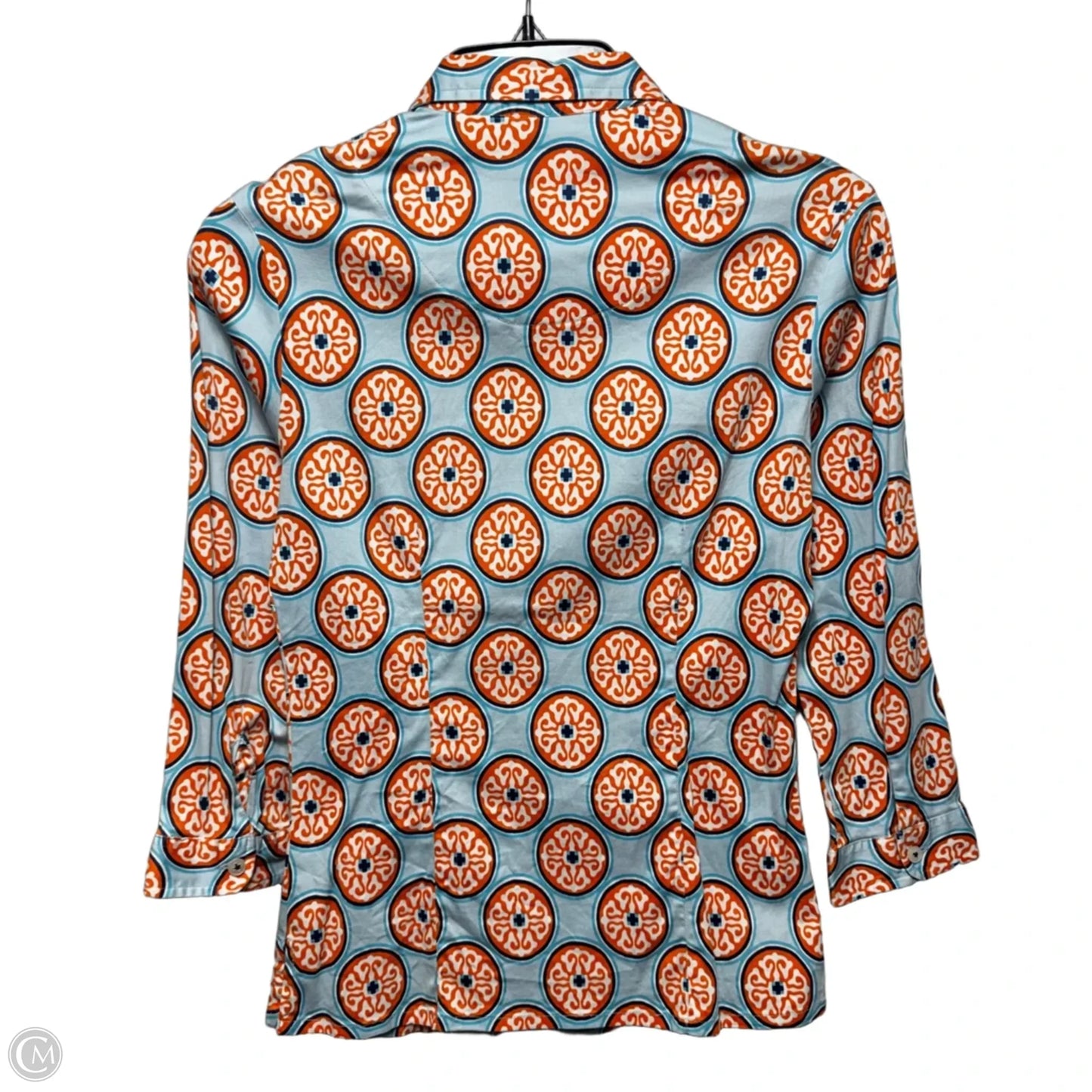 Rome Shirt By Tizzie by Dizzy Lizzie In Blue & Orange, Size: S