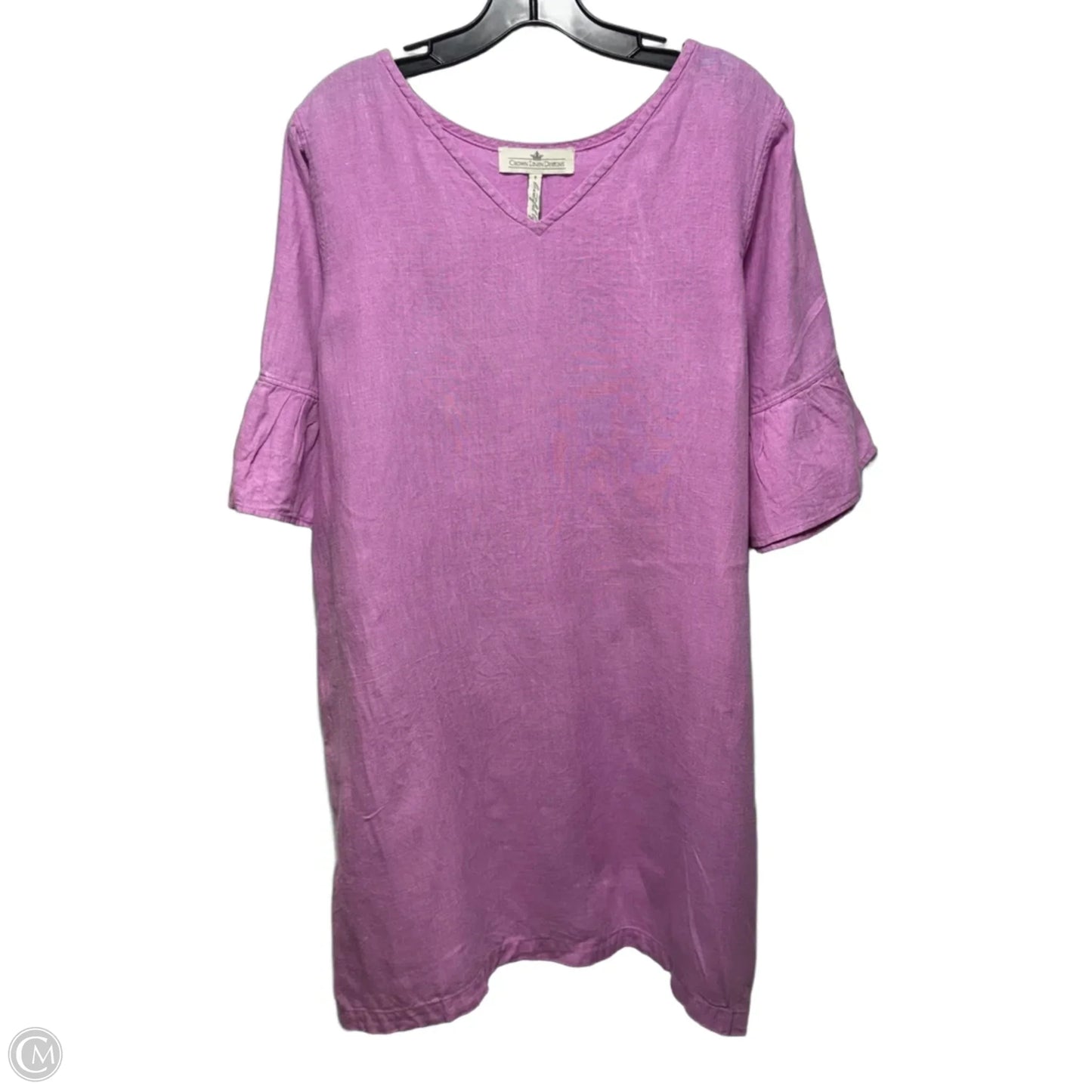 Dress-Tunic 3/4 Sleeve By Crown Linen In Pink, Size: S