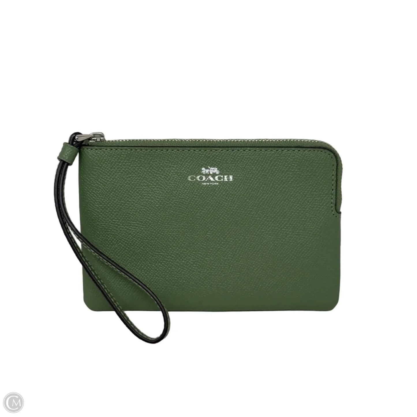 Corner Zip Wristlet Designer By Coach, Size: Small