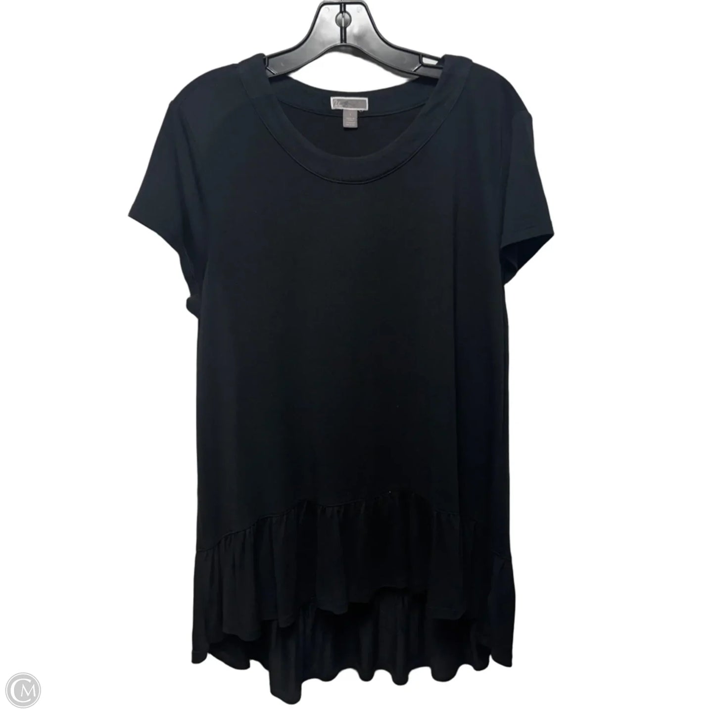 Tunic Short Sleeve By Chelsea 28 In Black, Size: L