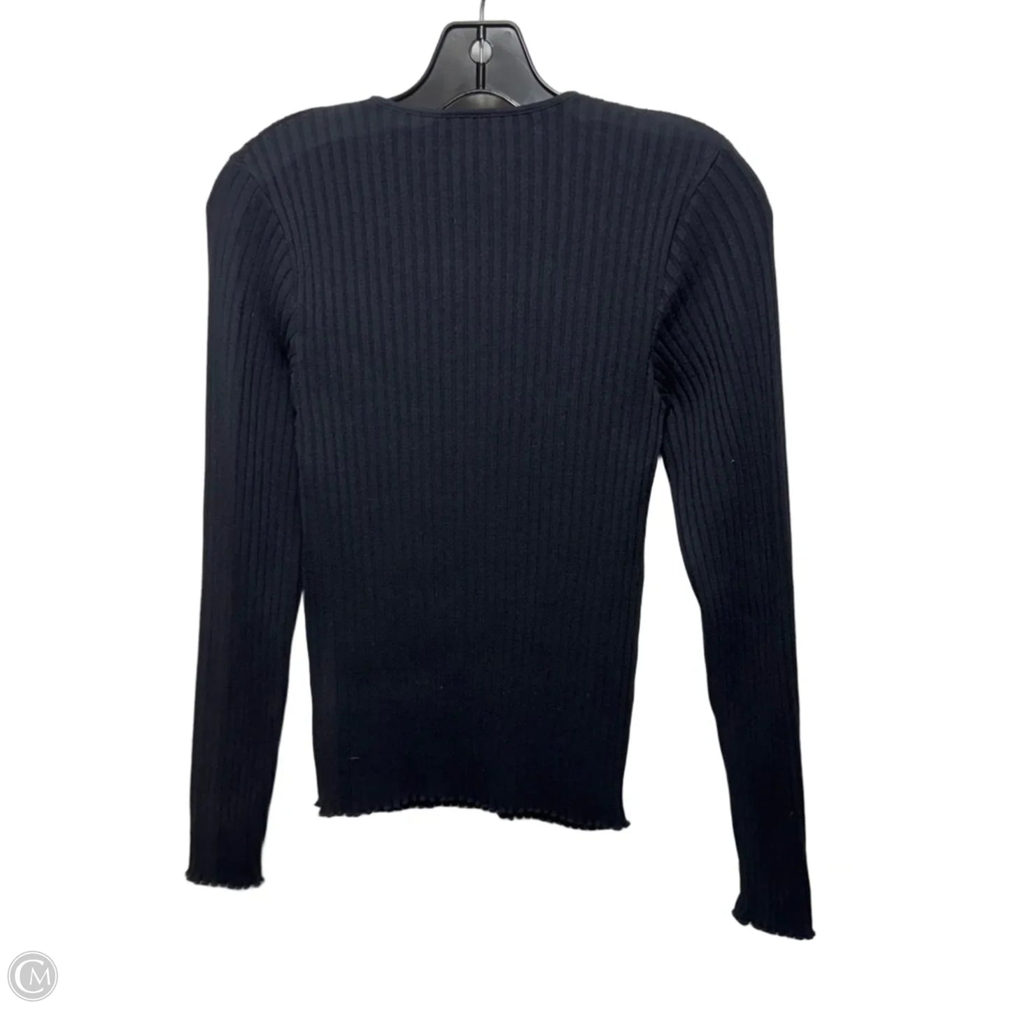 Top Long Sleeve By Vince In Black, Size: M