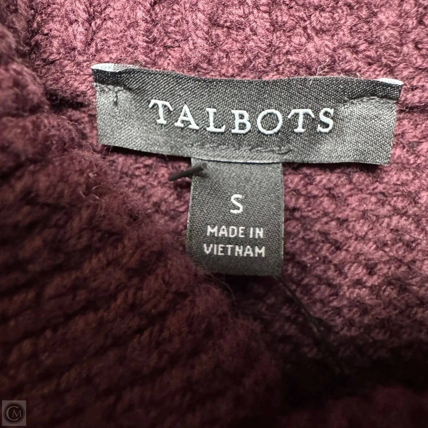 Sweater Cardigan By Talbots In Maroon, Size: S